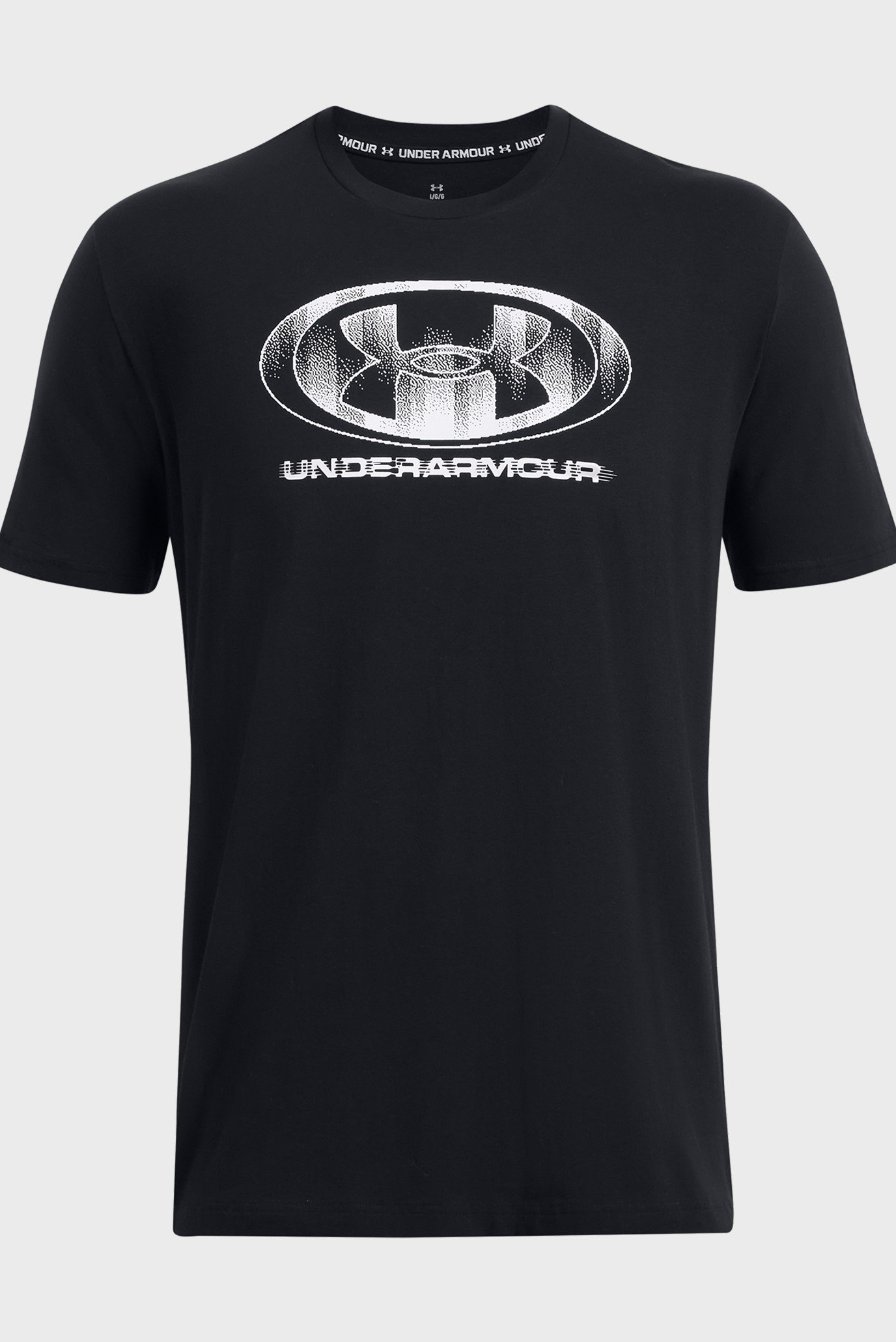 Мужская черная футболка UA M GLITCH LOGO 60 40S SS 3