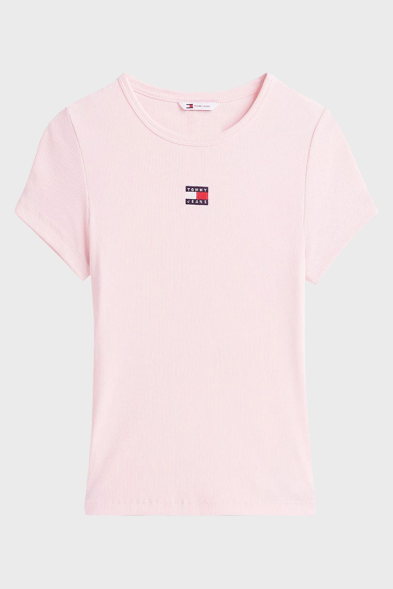 Женская розовая футболка TJW SLIM BADGE RIB 5