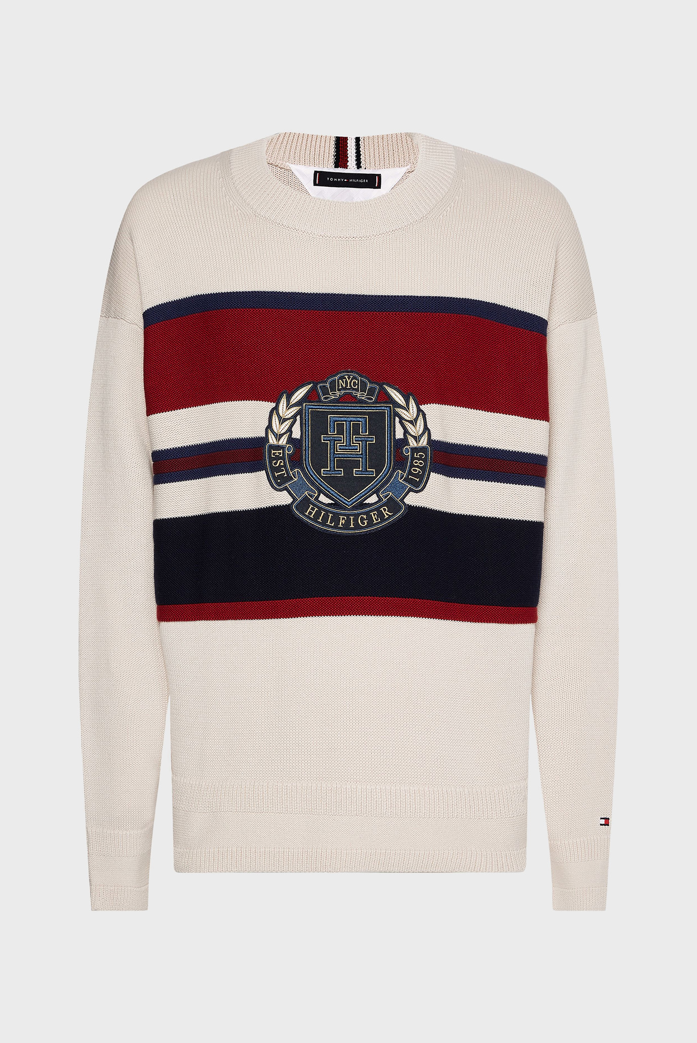 Свитер SEASONAL CREST STRIPE CREW NECK 6