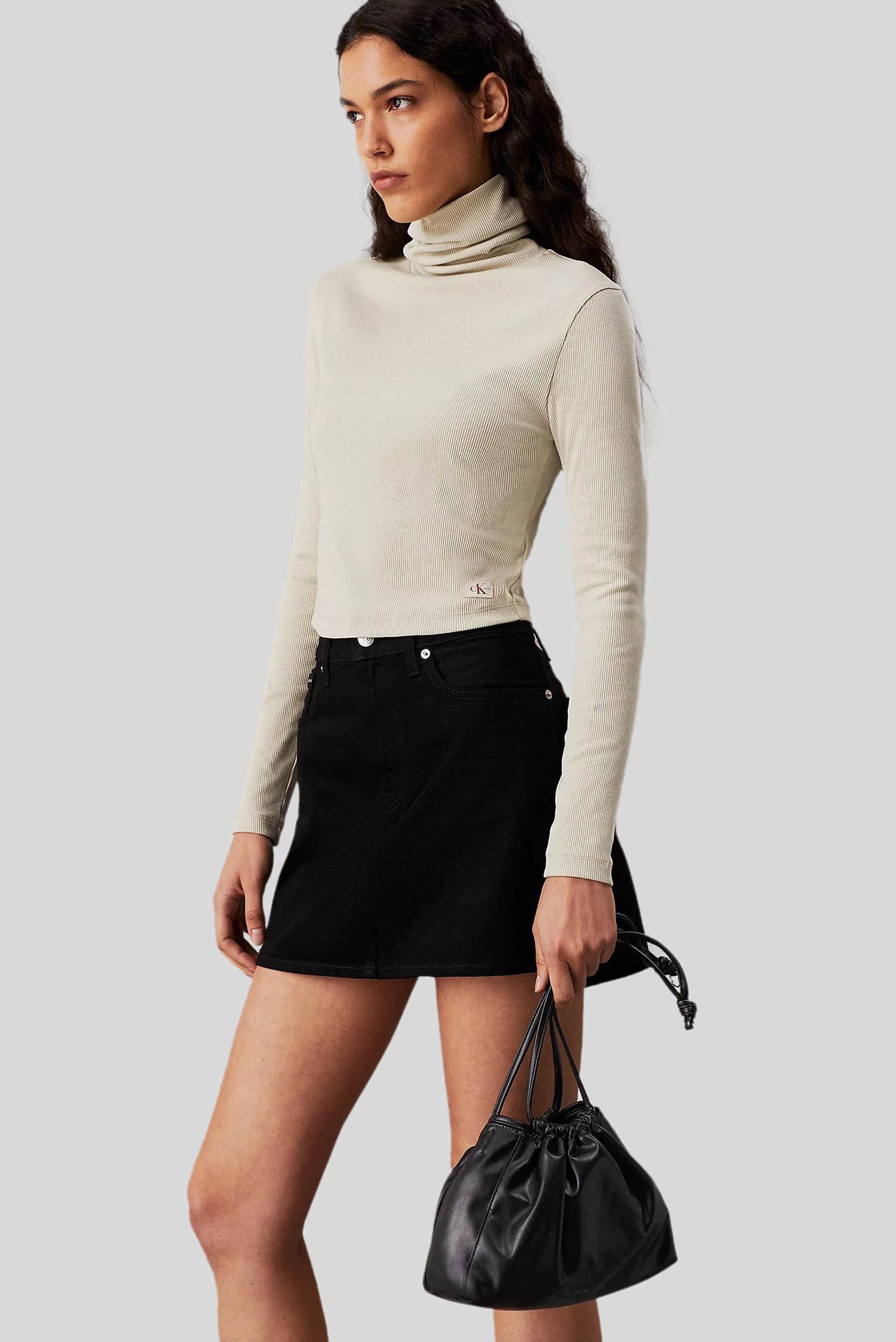 Женская черная сумка GATHERED EW CROSSBODY PU 6