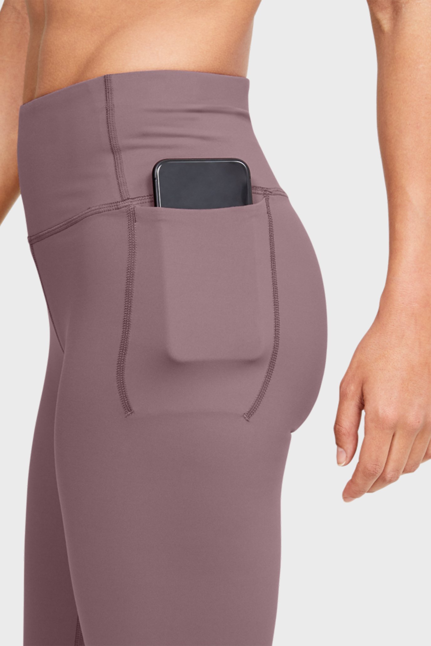 Женские розовые тайтсы UA Meridian Leggings 3