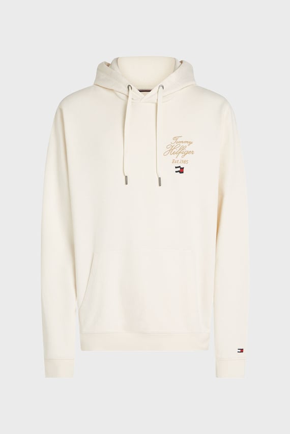 Мужское белое худи SCRIPT HILFIGER STACK HOODY