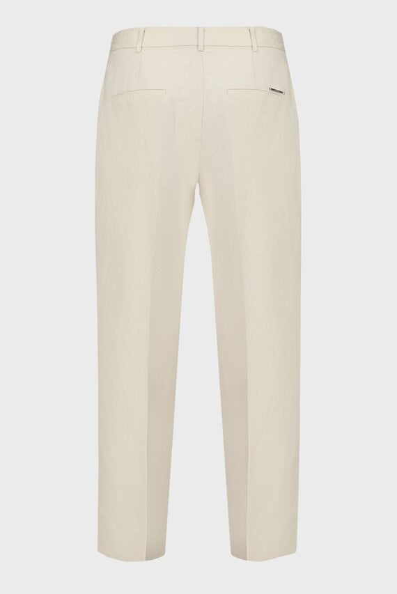 Штаны LINEN BLEND SLIM STRAIGHT PANT