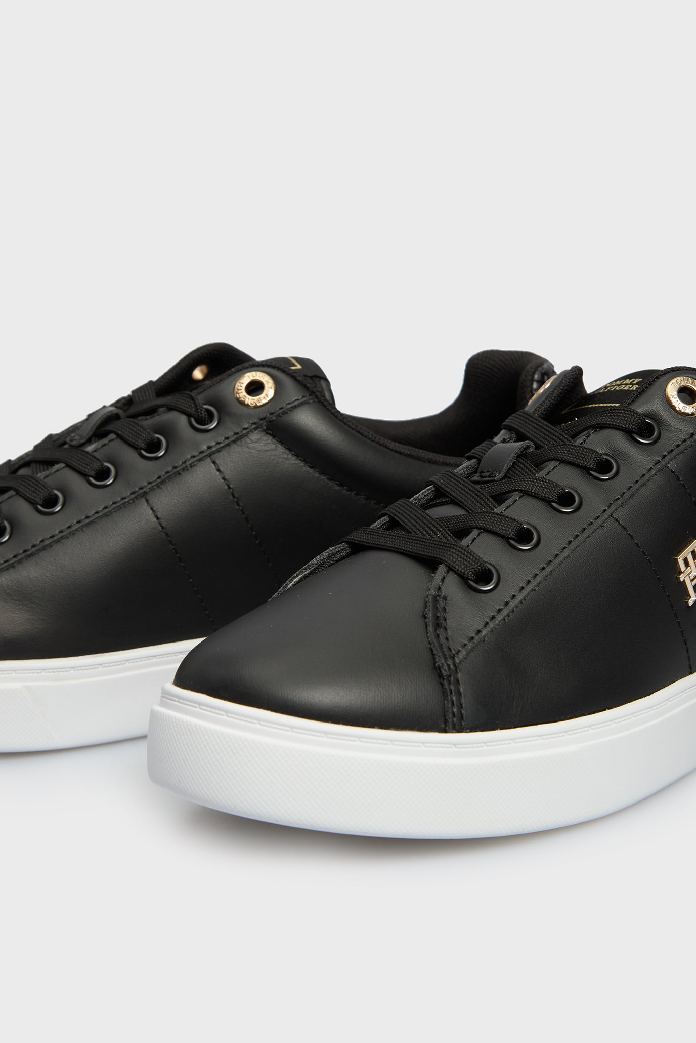 Женские черные кожаные сникерсы ELEVATED ESSENT SNEAKER MONOGRAM 4