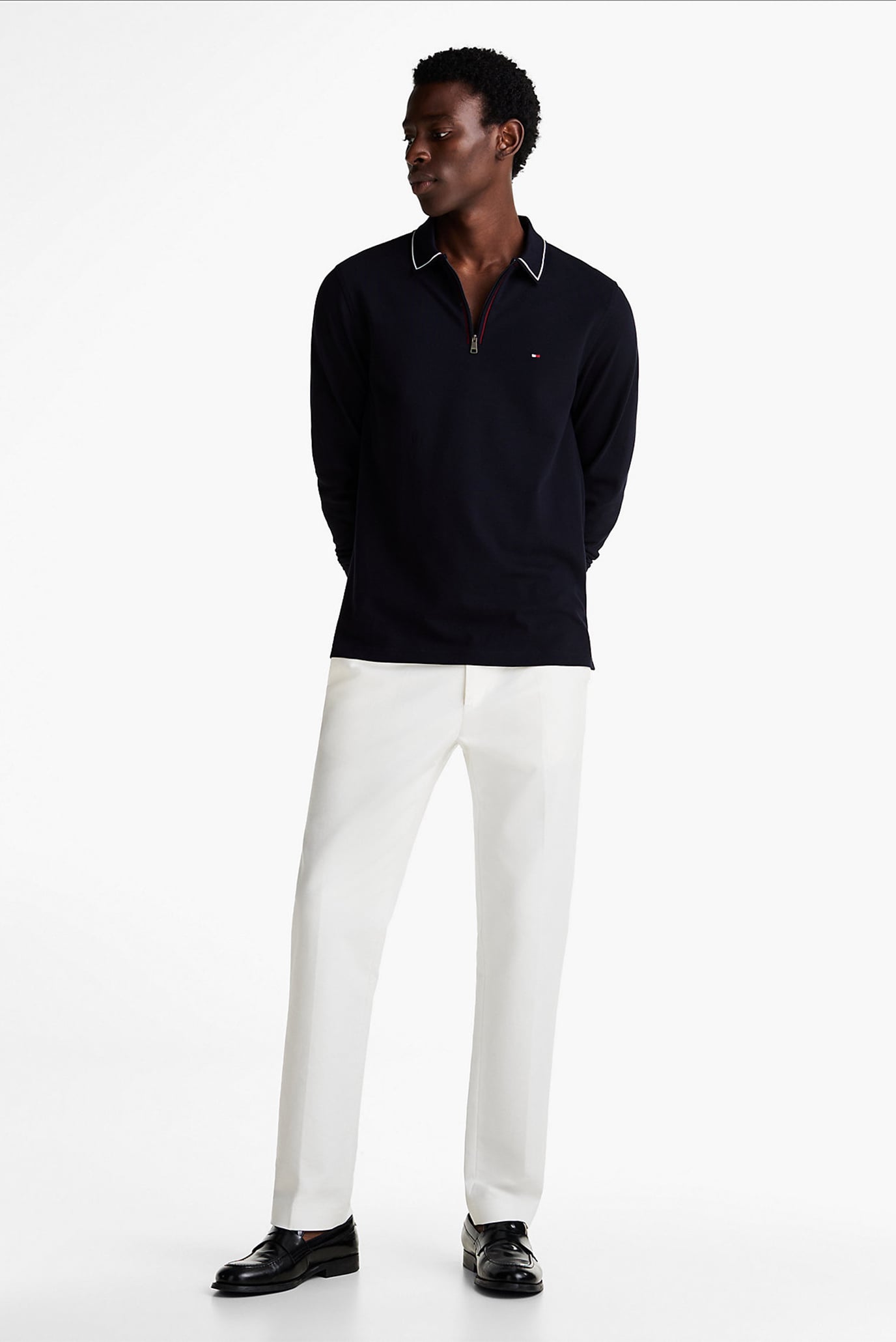 Поло с длинным рукавом LS ZIP RWB DETAIL REG POLO 2