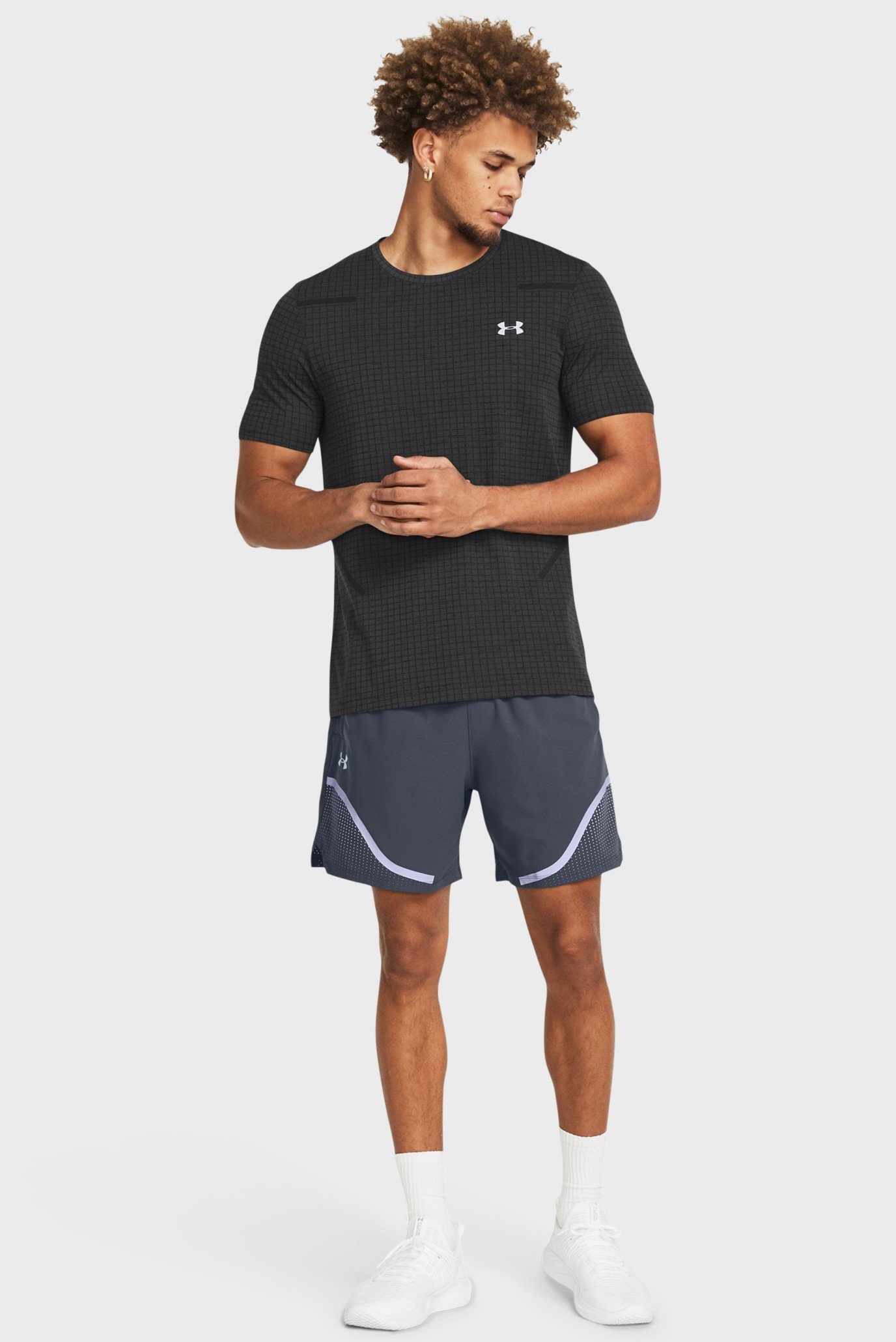 Мужская серая футболка в клетку Vanish Seamless Grid 2