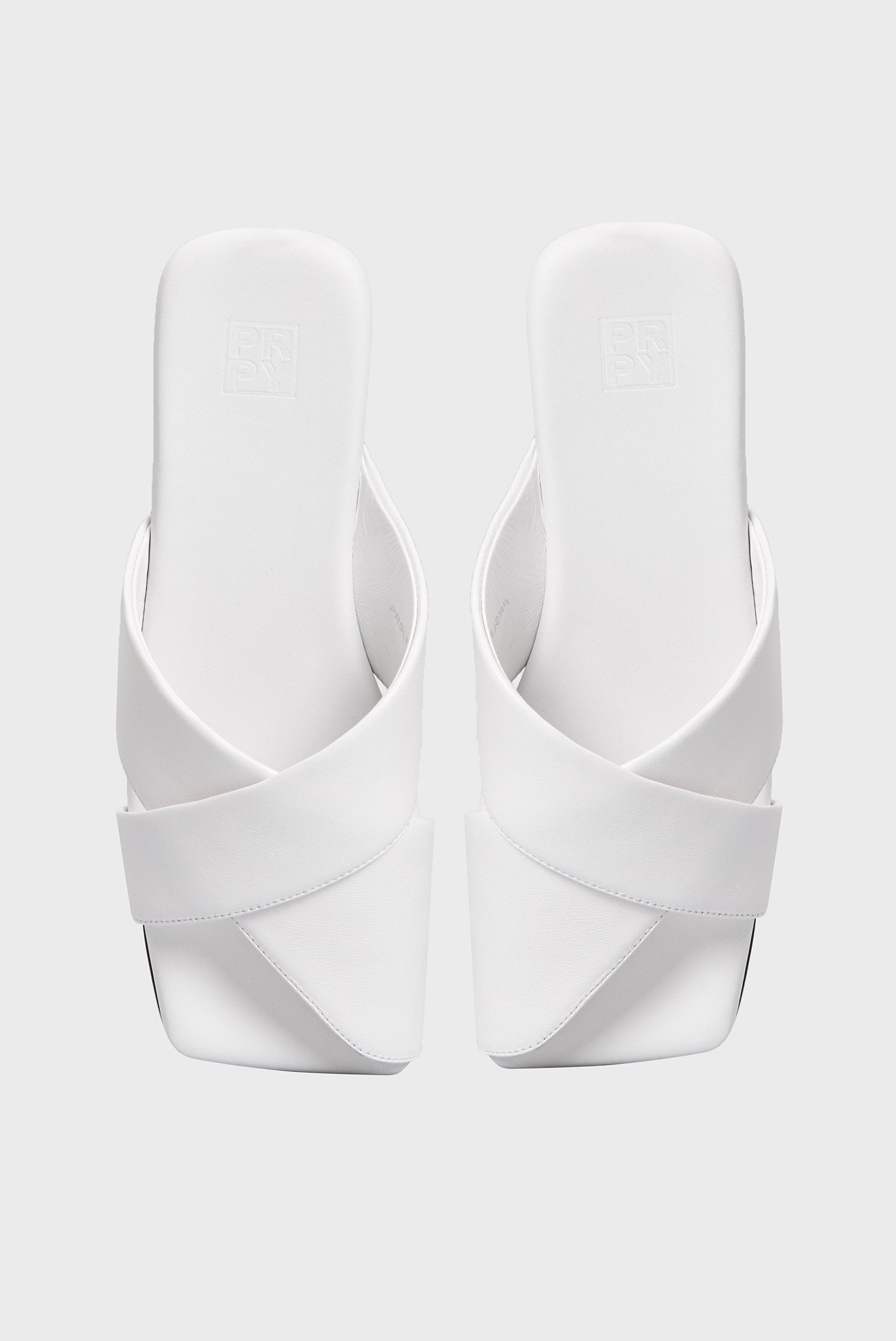 Женские белые кожаные слайдеры Aileen 4