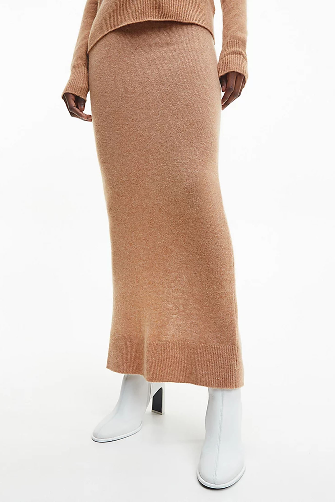 Юбка RECYCLED WOOL FITTED MIDI SKIRT 1
