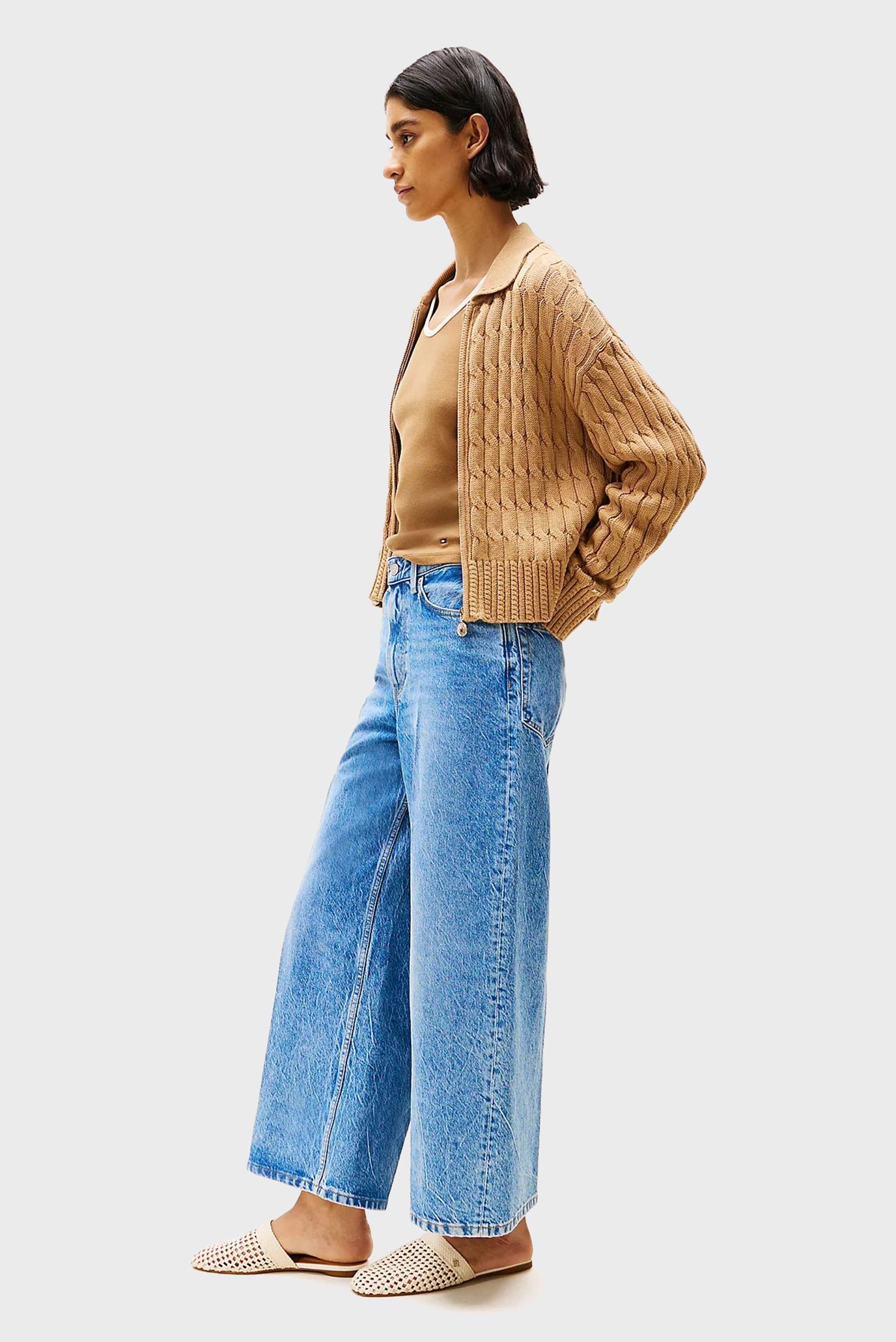 Женские синие джинсы WIDE LEG 3