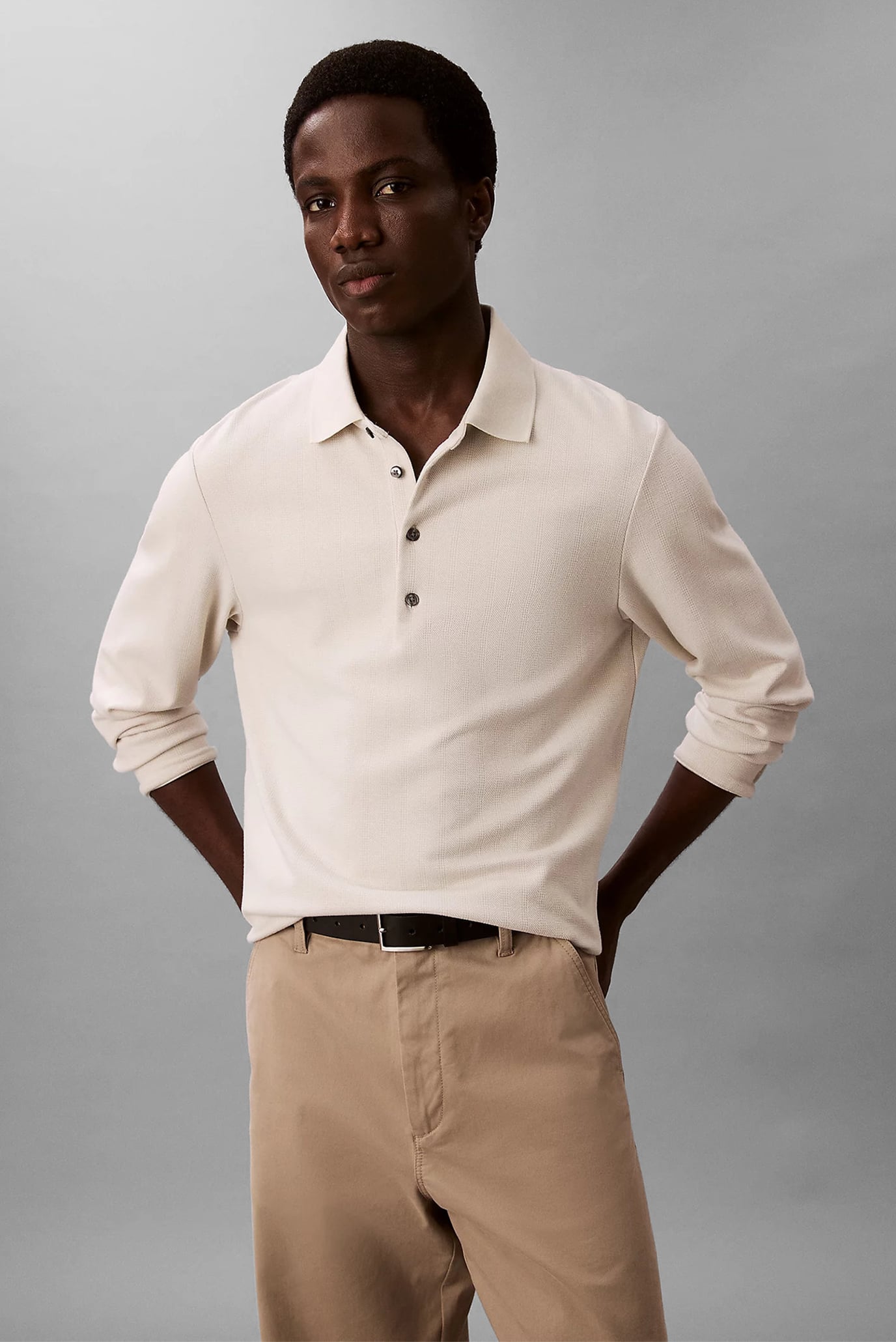 Поло с длинным рукавом LS JACQUARD WOOL POLO 1