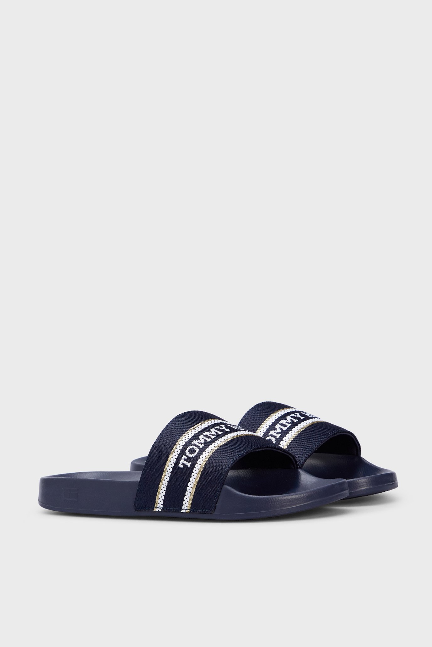 Женские темно-синие слайдеры HILFIGER POOLSLIDE WITH WEBBING 3