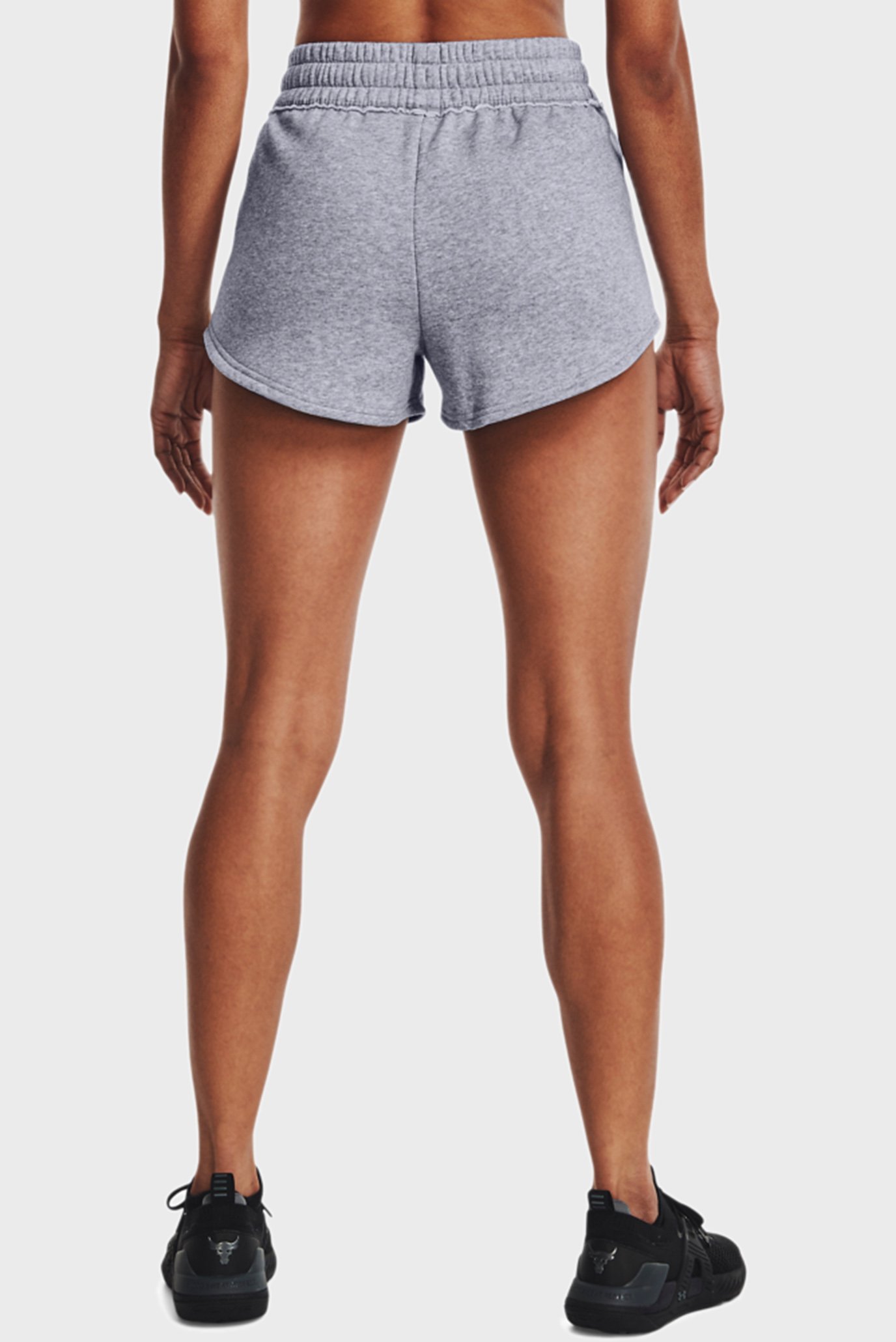 Женские серые шорты UA Pjt Rock Fleece Short 3