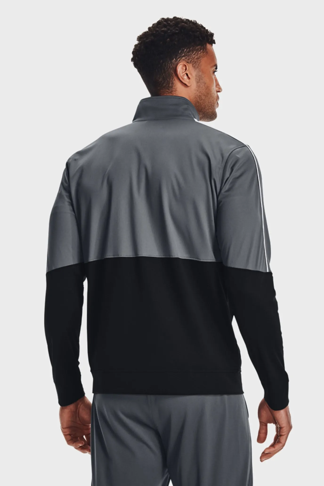 Мужская серая спортивная кофта UA PIQUE TRACK JACKET 3