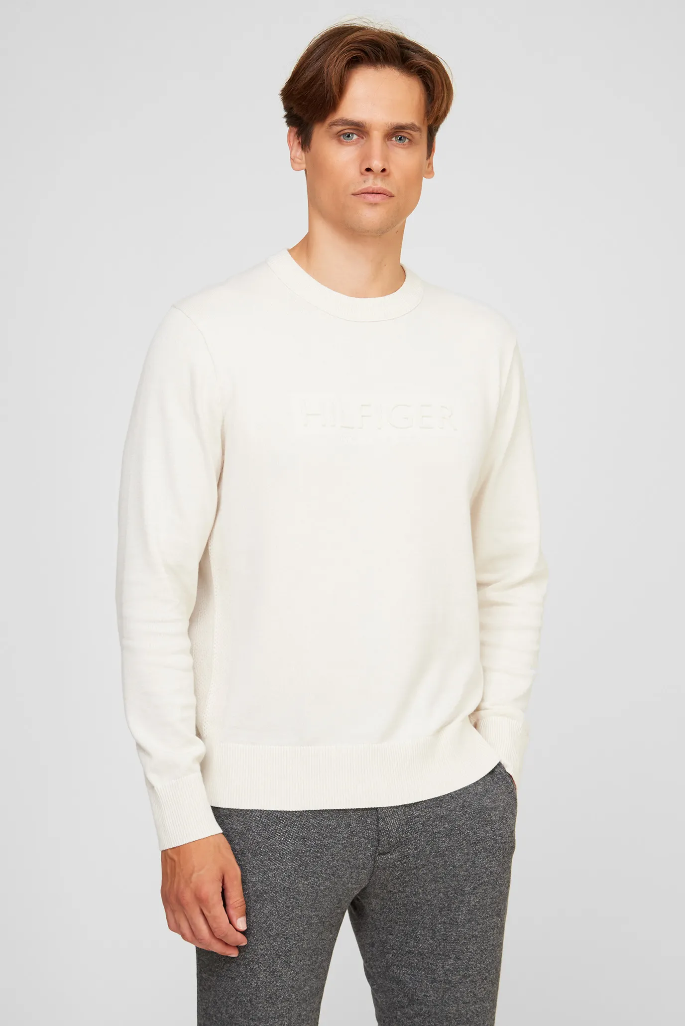 Мужской белый джемпер EMBOSSED GRAPHIC 6
