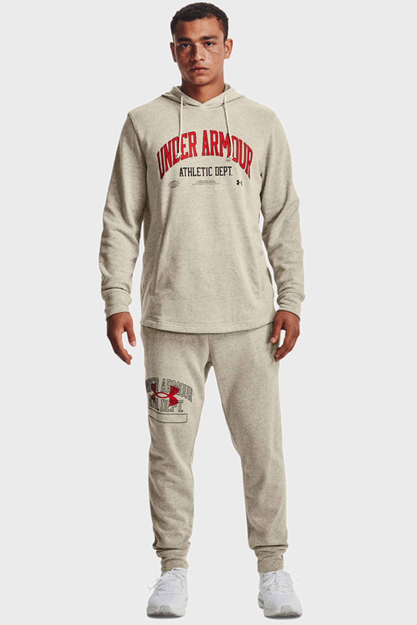 Мужское бежевое худи UA Rival Try Athlc Dept HD Under Armour Мужское бежевое худи UA Rival Try Athlc Dept HD 9