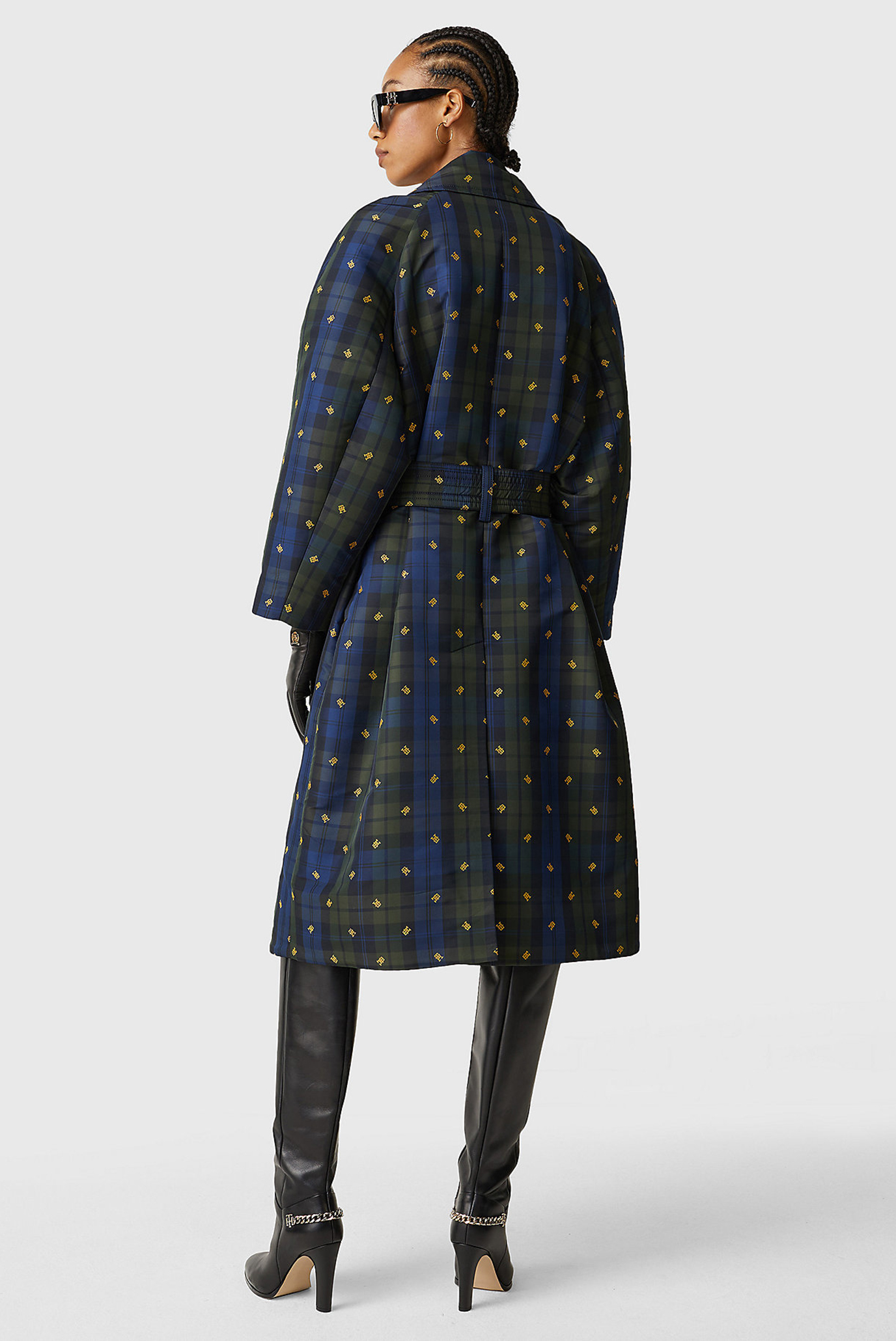 Плащ THL PREPPY MONOGRAM TARTAN COAT 3