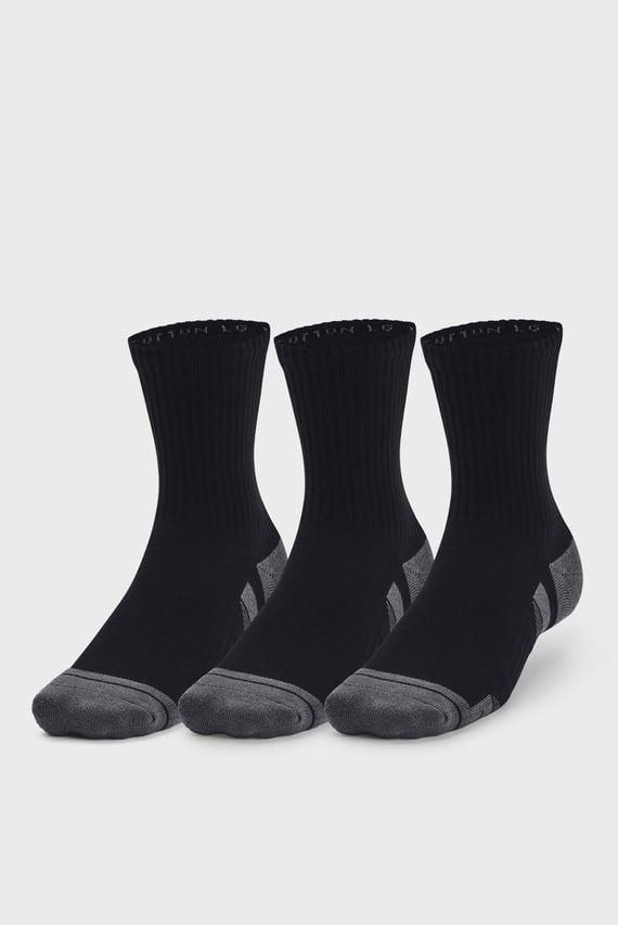 Черные носки (3 пары) UA Performance Cotton 3p Mid