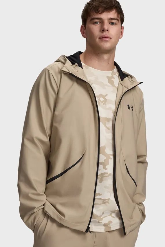 Лонгслив UA Unstoppable Woven Jacket-BRN Under Armour