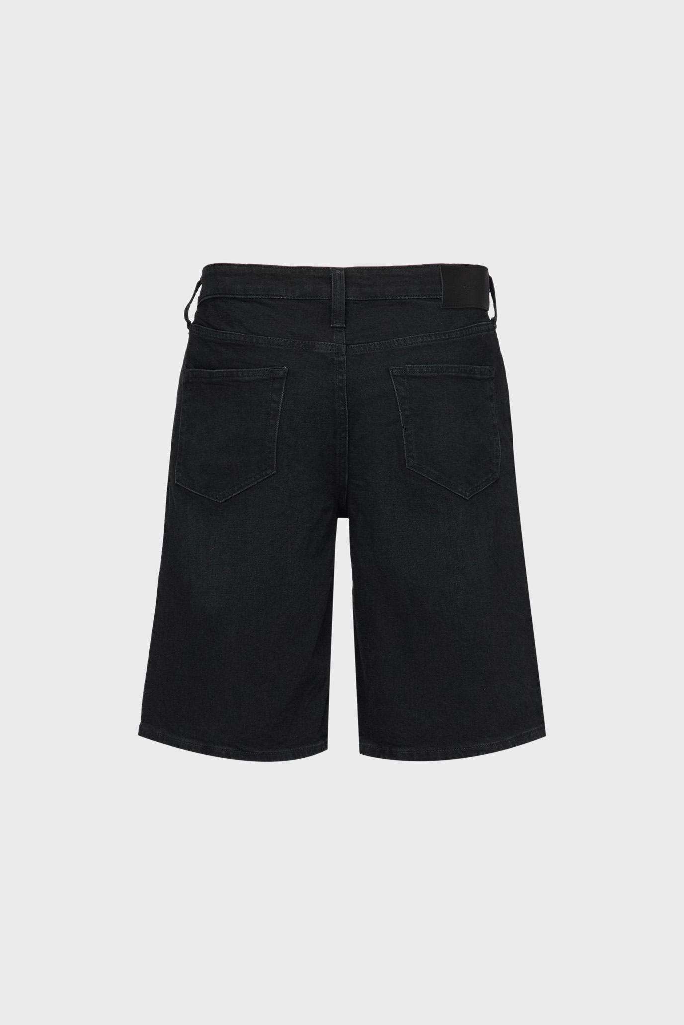 Мужские черные джинсовые шорты 6