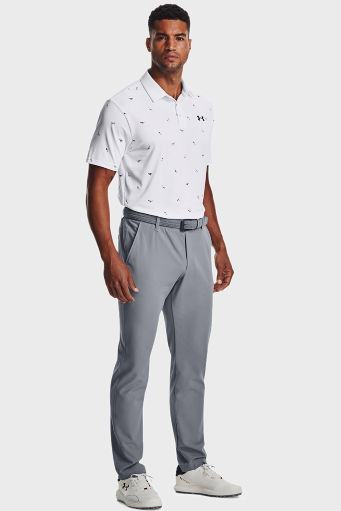 Мужское белое поло с узором UA Playoff Polo 2.0 Under Armour Мужское белое поло с узором UA Playoff Polo 2.0 8