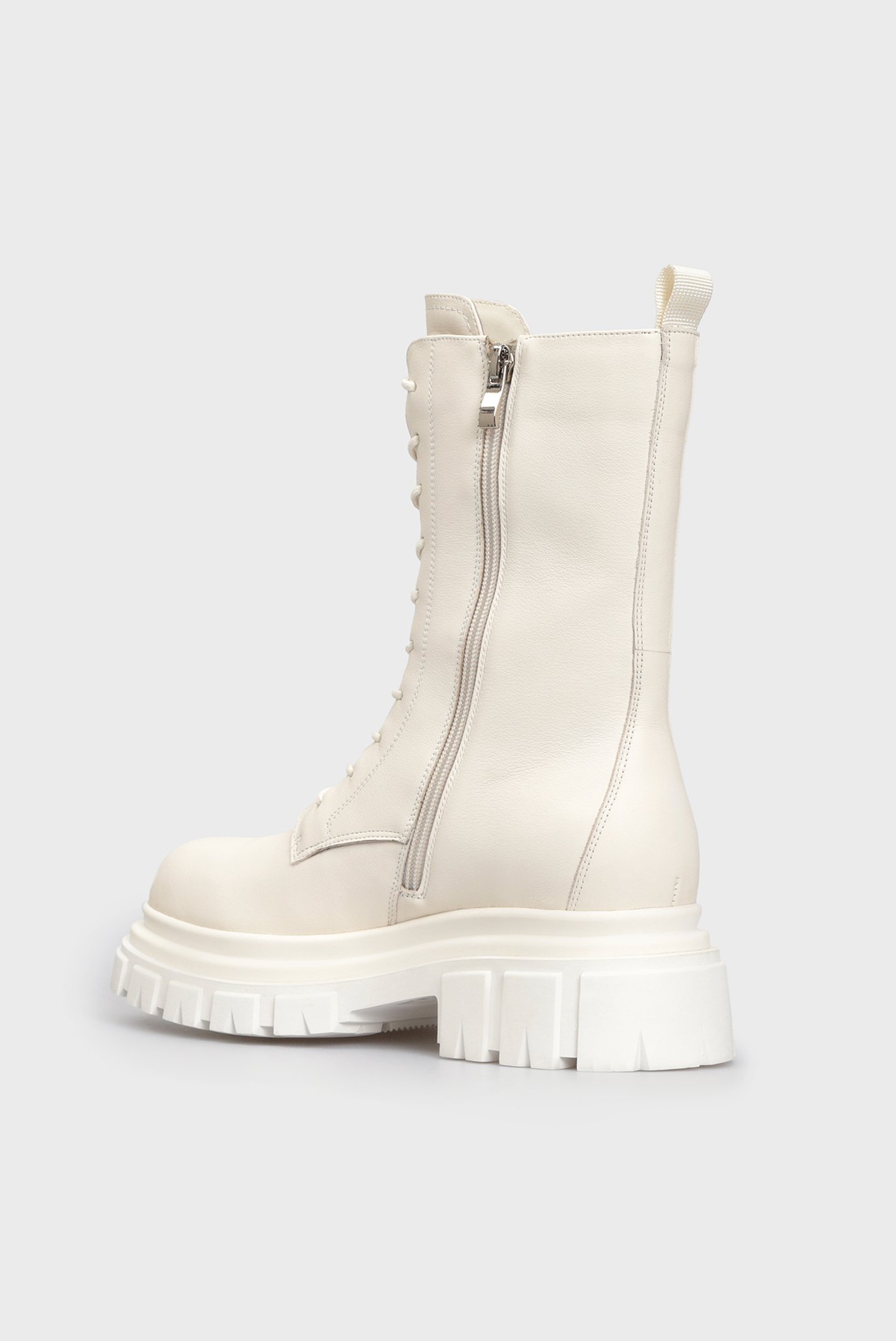 Женские белые кожаные ботинки Noliya 4