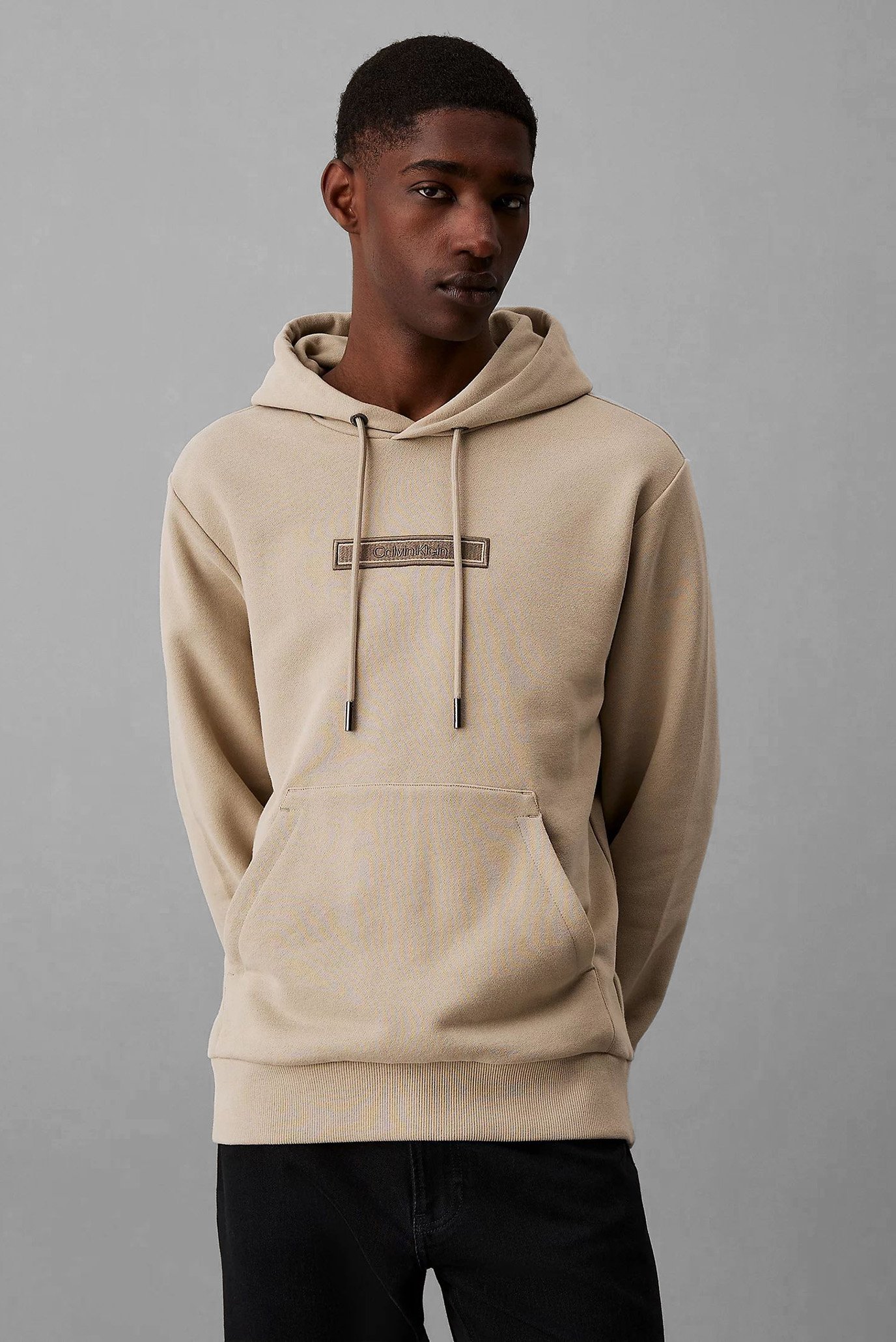 Худи/EMBROIDERED LOGO PEACHED HOODIE 1