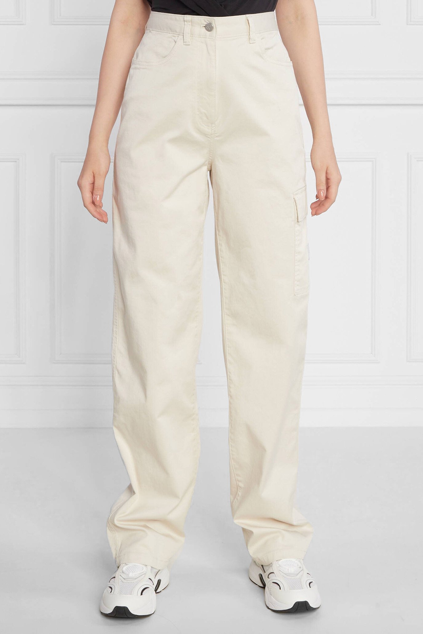 Брюки STRETCH TWILL HIGH RISE STRAIGHT Calvin Klein Jeans J20J221297 — FR  Group