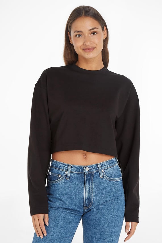 Лонгслив MILANO CROPPED RELAXED CREWNECK