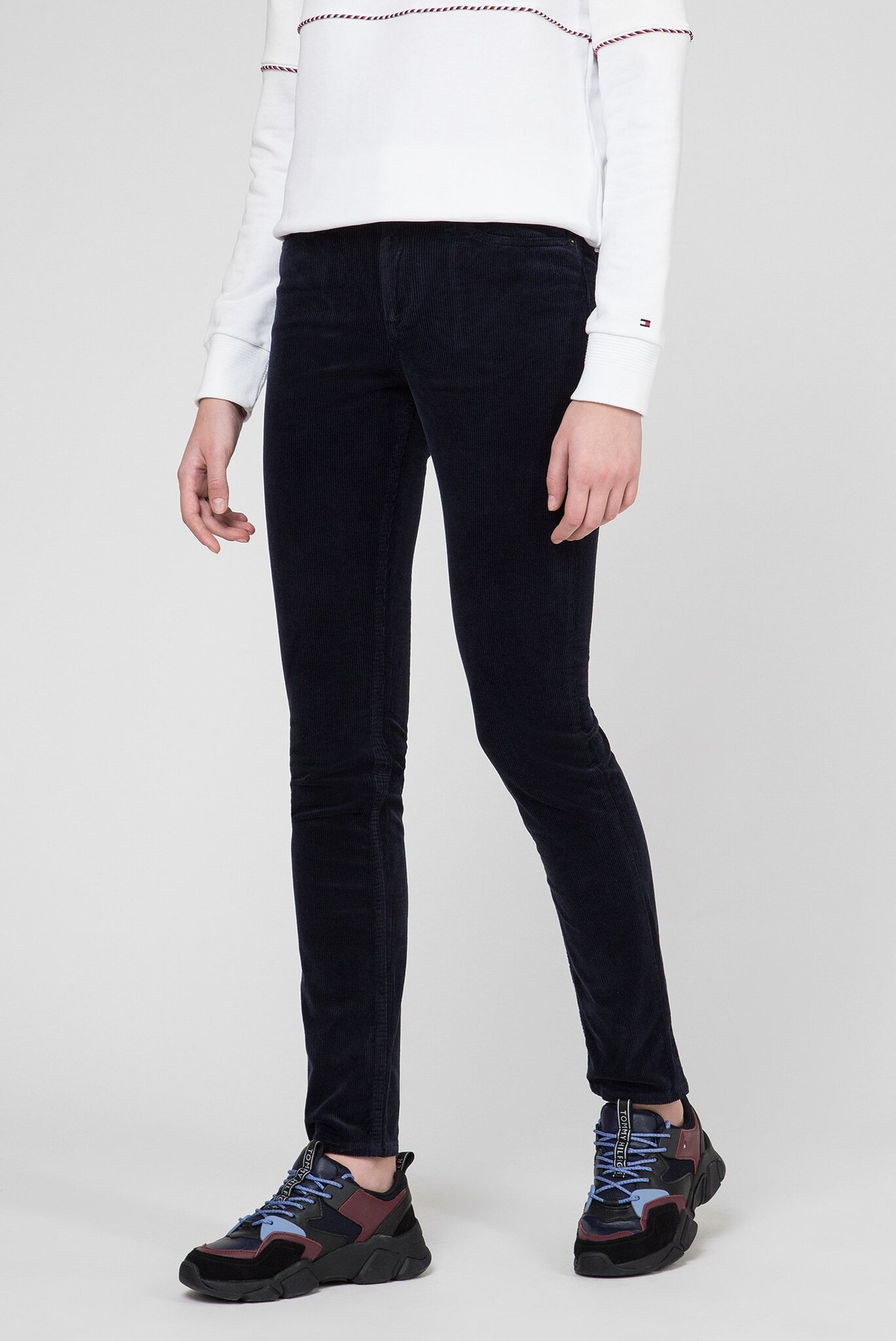 Женские темно-синие вельветовые брюки ROME STRAIGHT RW MAYA 2