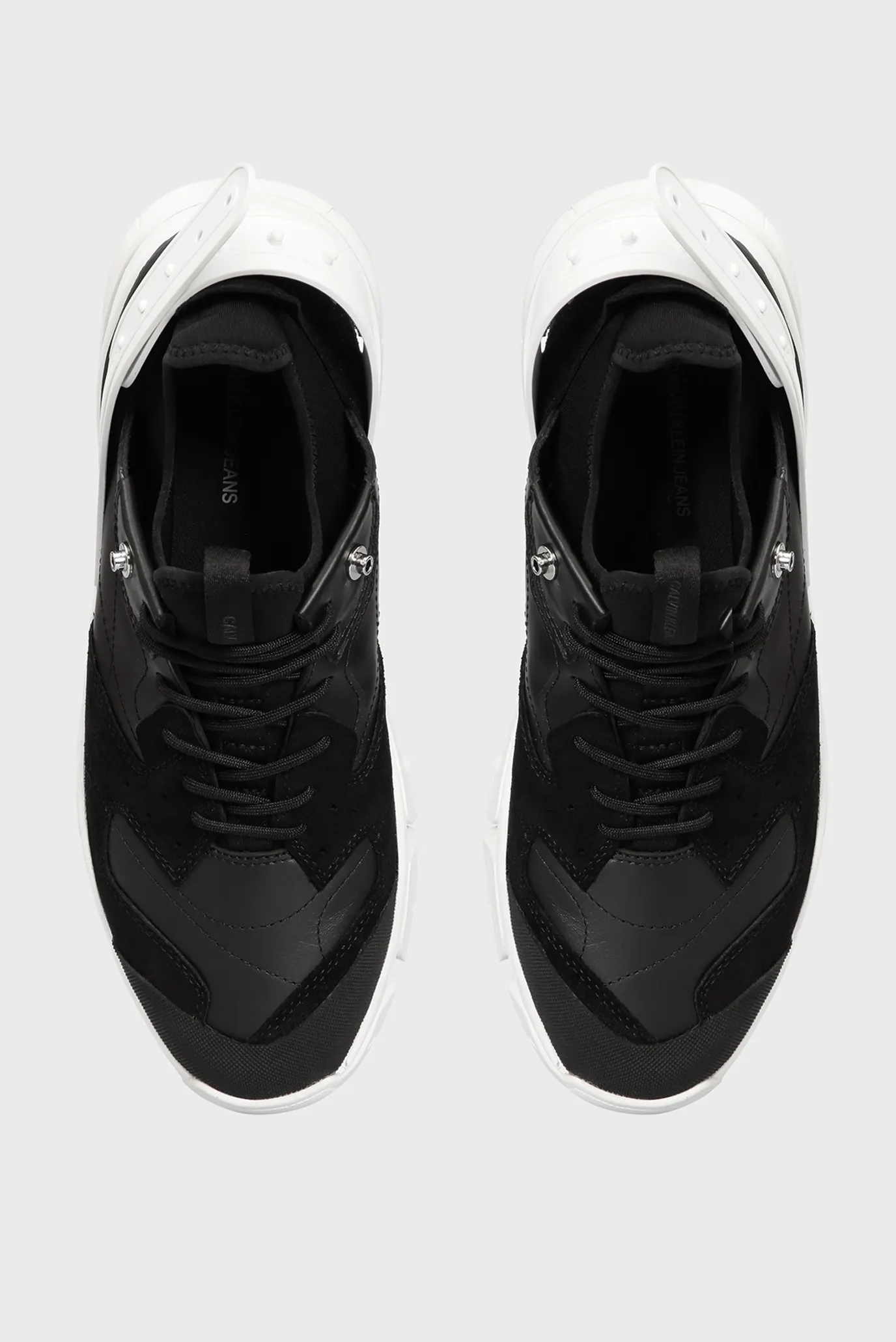 Мужские черные кожаные кроссовки CALADOR 9