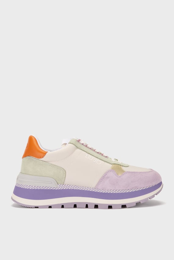Кроссовки AMAZING 10 - SNEAKER COW SUEDE NYLON BUTTER LILAC PISTACHIO