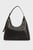 Женская черная сумка HARDWARE STRAP HOBO SHOULDER BAG