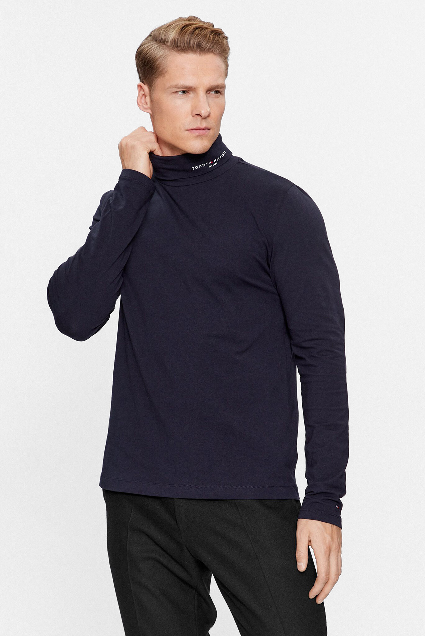 Лонгслив TOMMY LOGO ROLL NECK LS TEE 1
