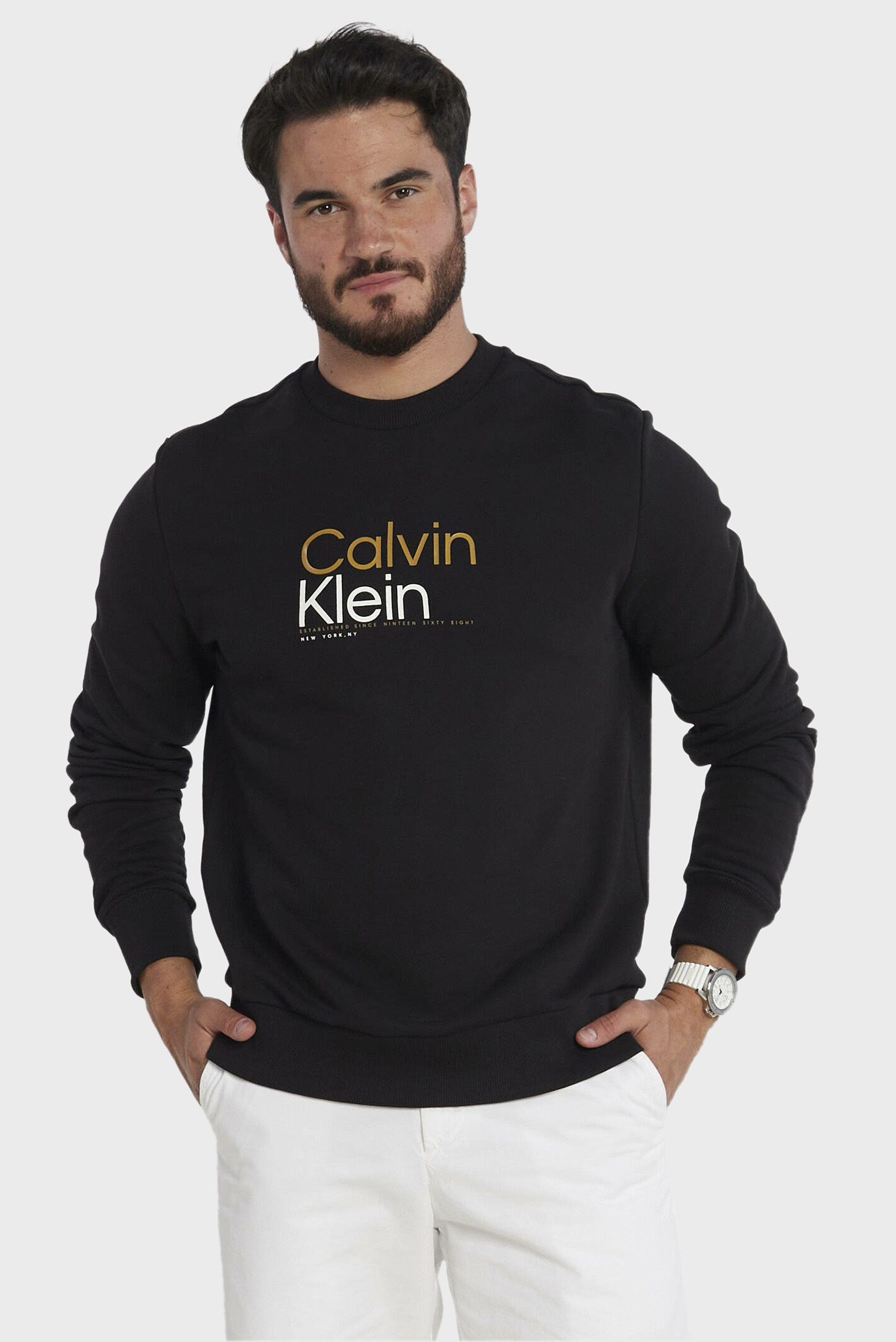 Calvin klein deals multi logo sweatshirt