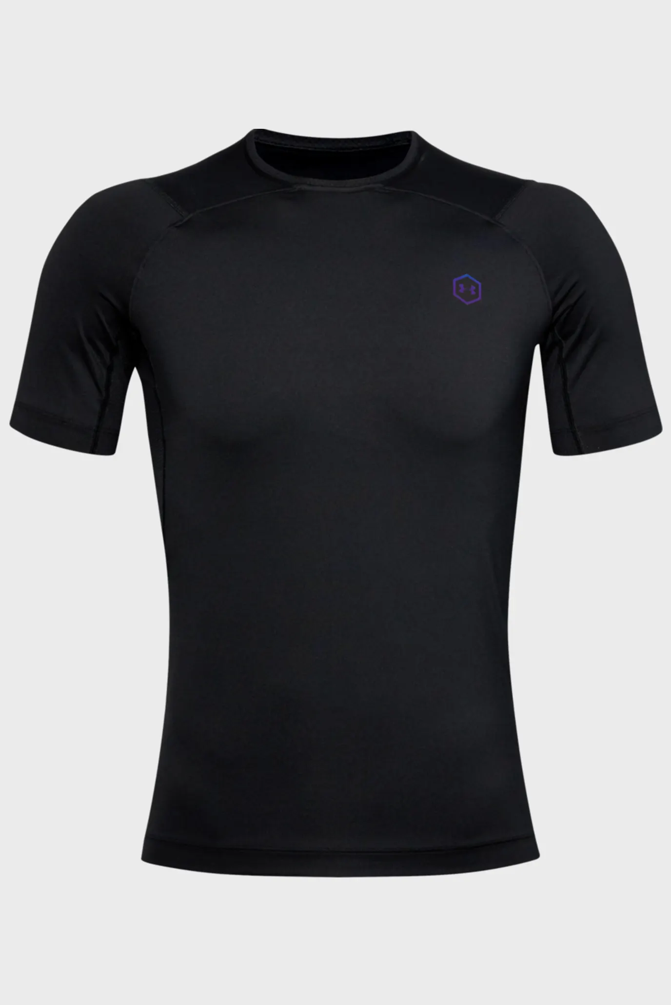 Мужская черная компрессионная футболка UA HG Rush Compression SS 10