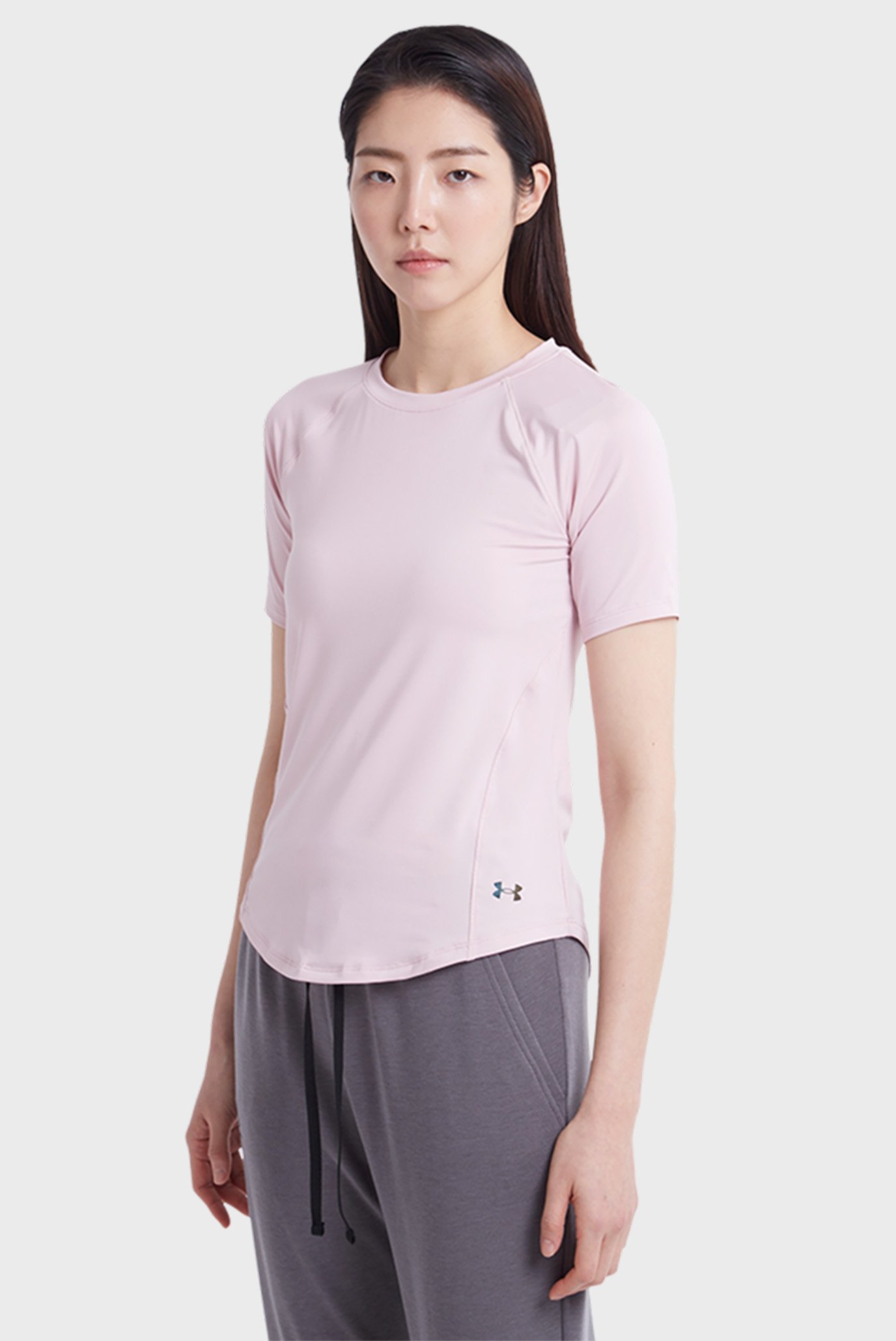 Женская розовая футболка UA Rush SS 1