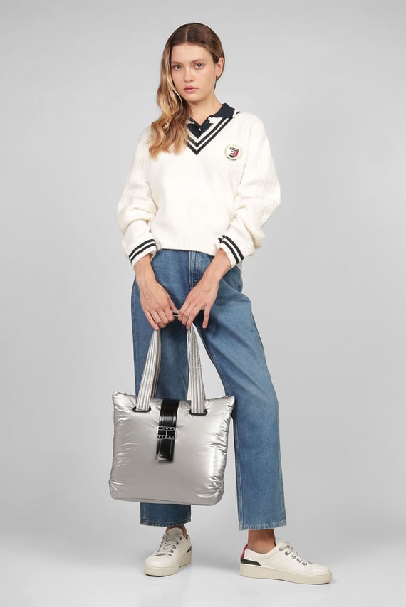 Женская серебристая сумка TJW STARTDUST TOTE SHINY