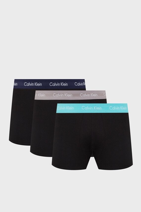 Мужские черные боксеры (3 шт) LOW RISE TRUNK Calvin Klein