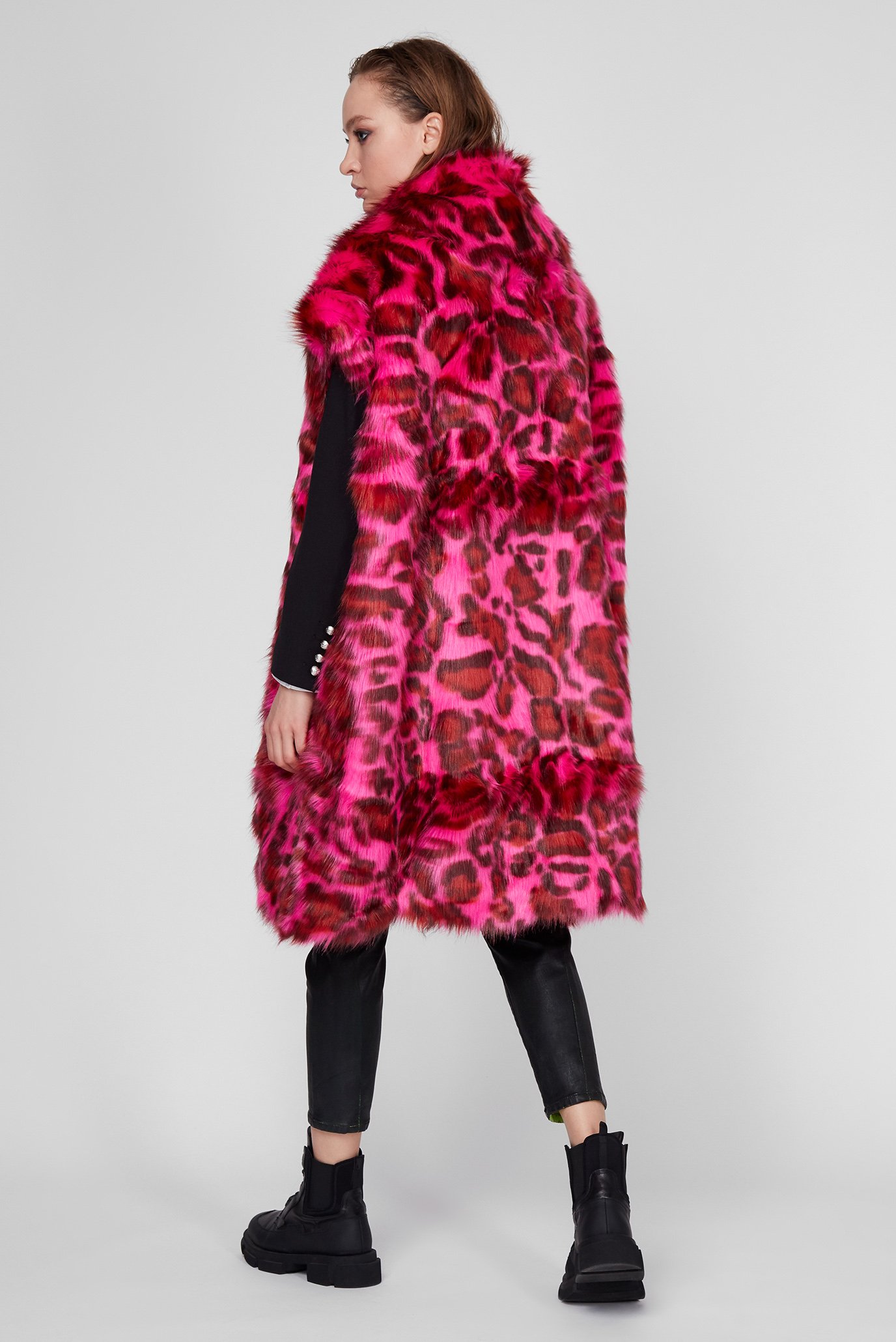 Женский розовый жилет с принтом L-WEEKY-SP 9