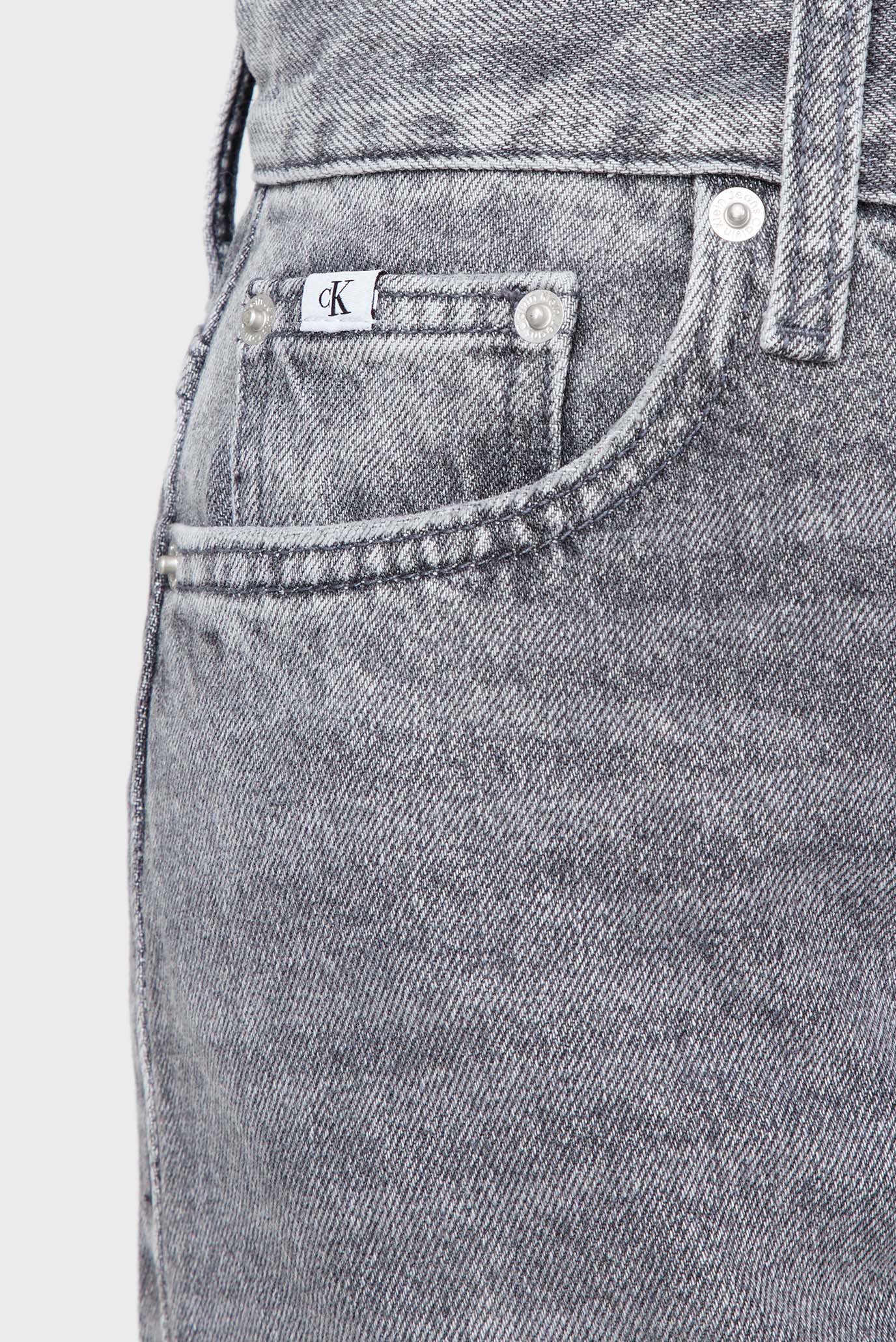 Женские серые джинсовые шорты MOM SHORT 3