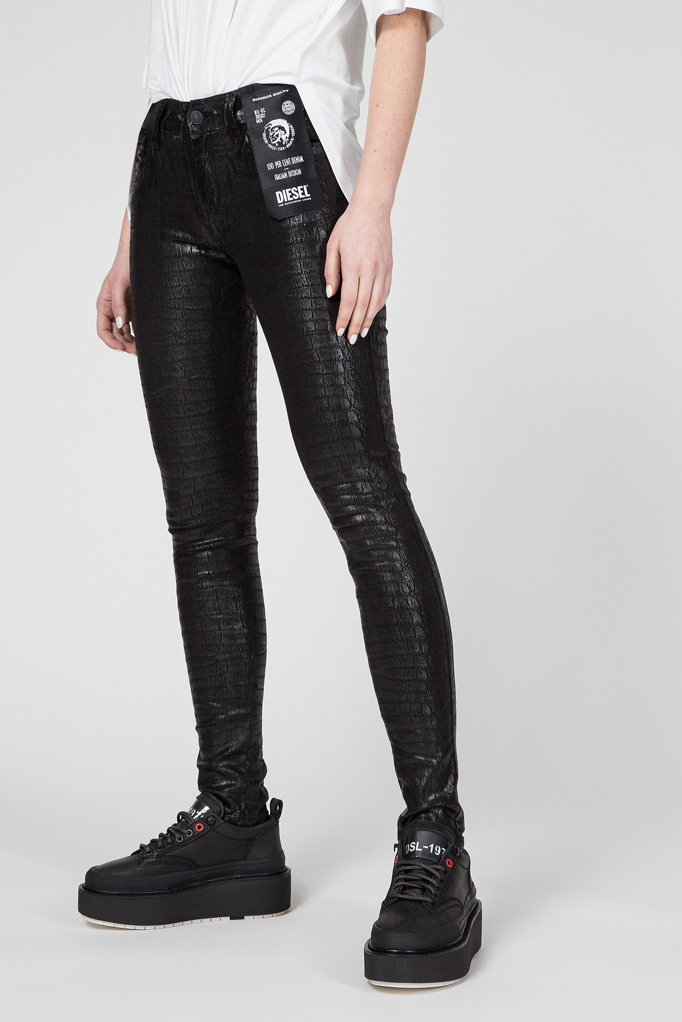 Женские черные джинсы SLANDY-SP4 L.32 8