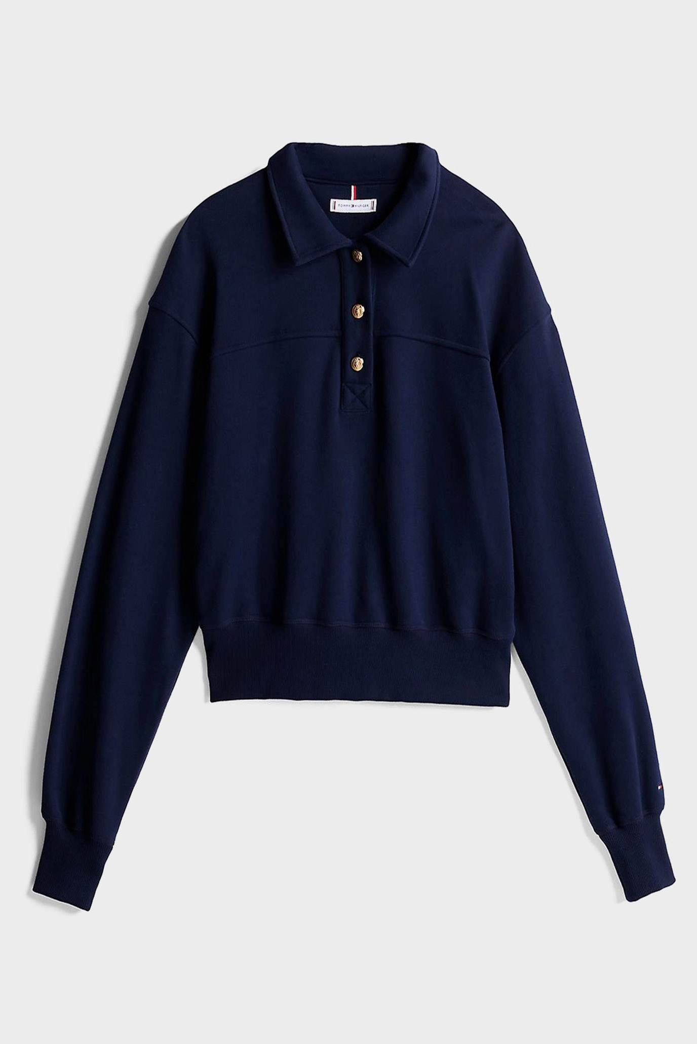 Женская темно-синяя спортивная кофта GOLD BTN POLOTommy Hilfiger Женская темно-синяя спортивная кофта GOLD BTN POLO 5