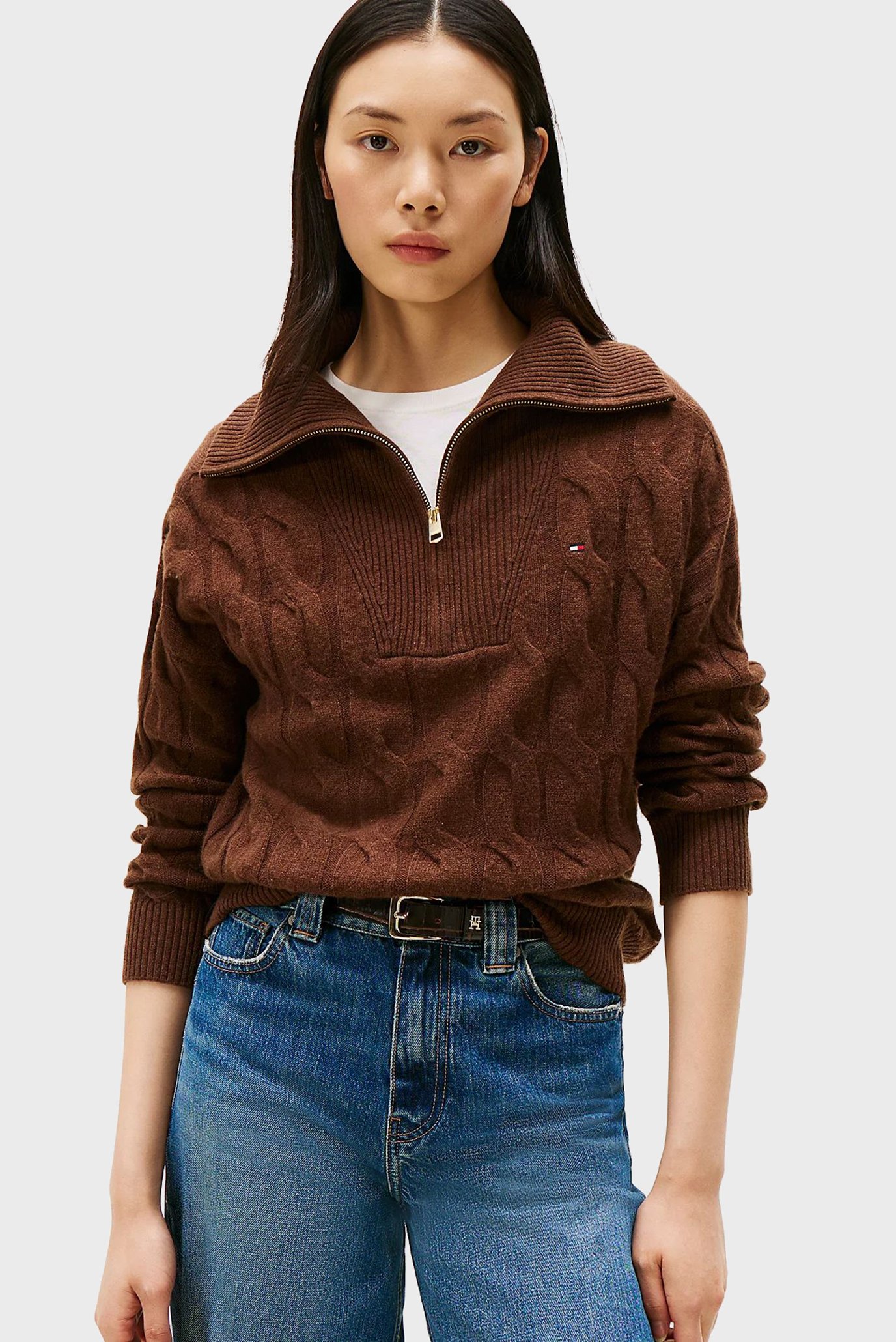 Свитер SOFT WOOL CABLE 1 2 ZIP LS SWT 1