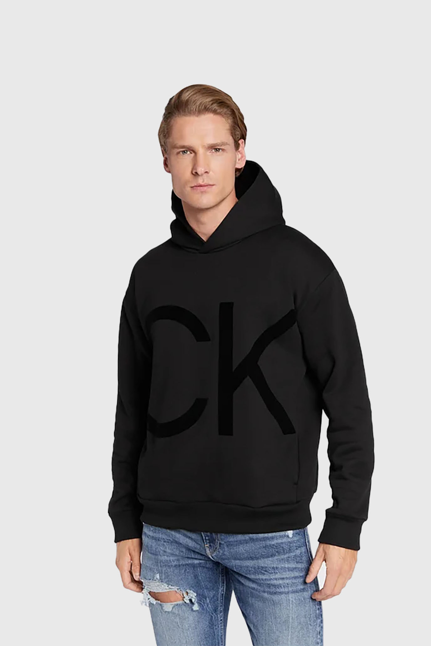 FLOCK LOGO COMFORT HOODIE Calvin Klein K10K110608 FR Group