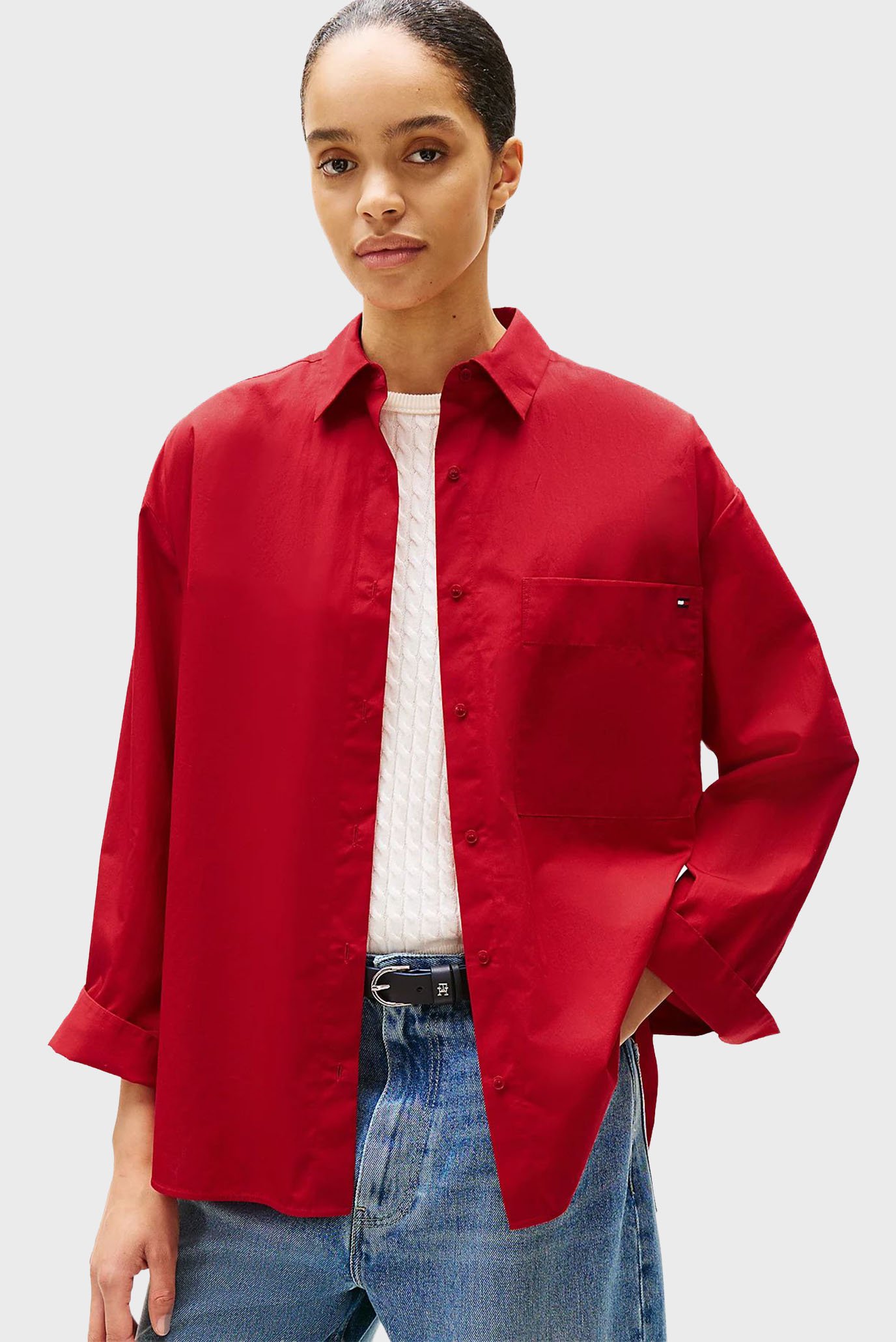 Рубашка/ESS POPLIN NEW EASY SHIRT 1