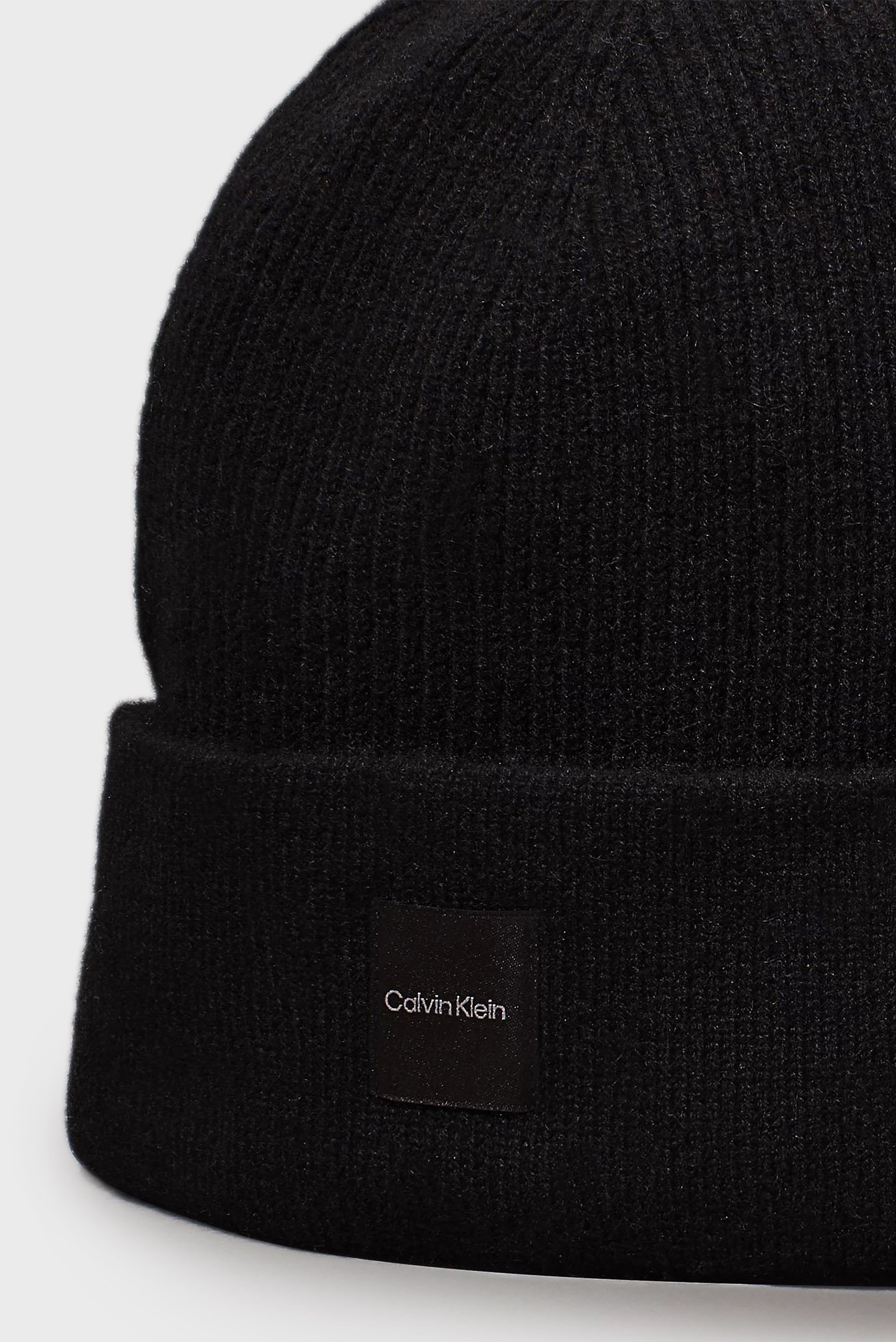 Женская черная кашемировая шапка CASHMERE CHUNKY OPEN RIB BEANIE 5