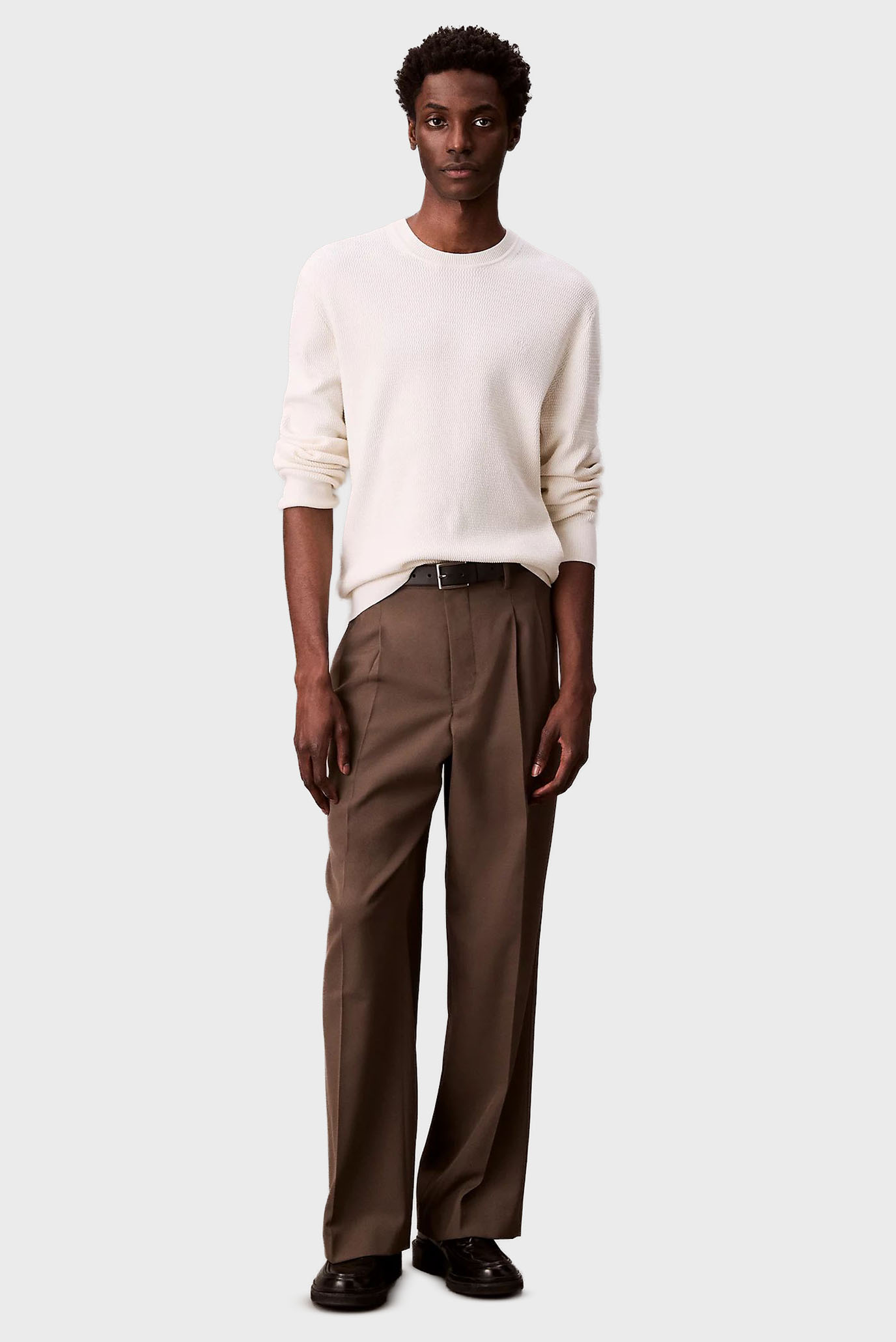 Свитер/LS TEXTURE CTTN CREWNK SWEATER 1 2