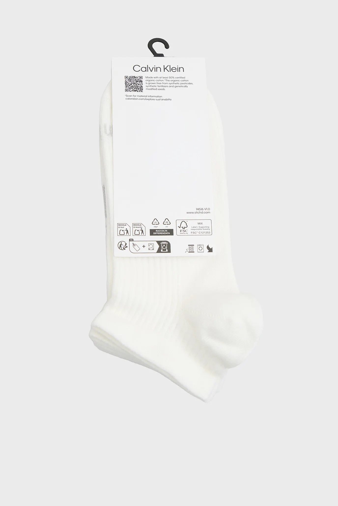 Носки CK WOMEN SNEAKER 2P LOGO STRIP 3