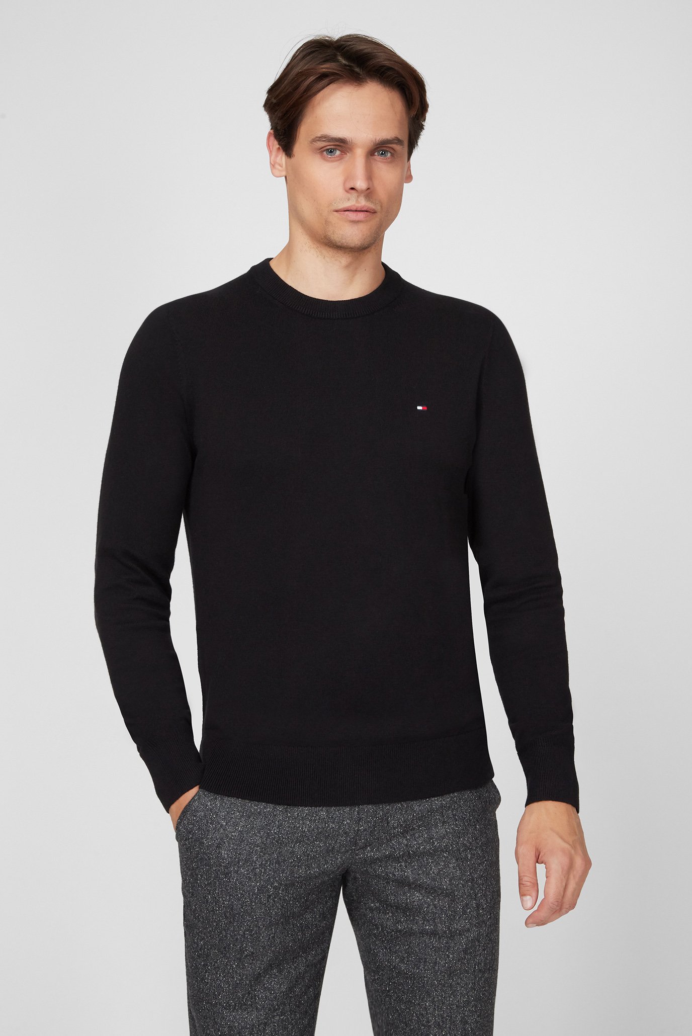 Мужской черный джемпер PIMA COTTON CASHMERE 1