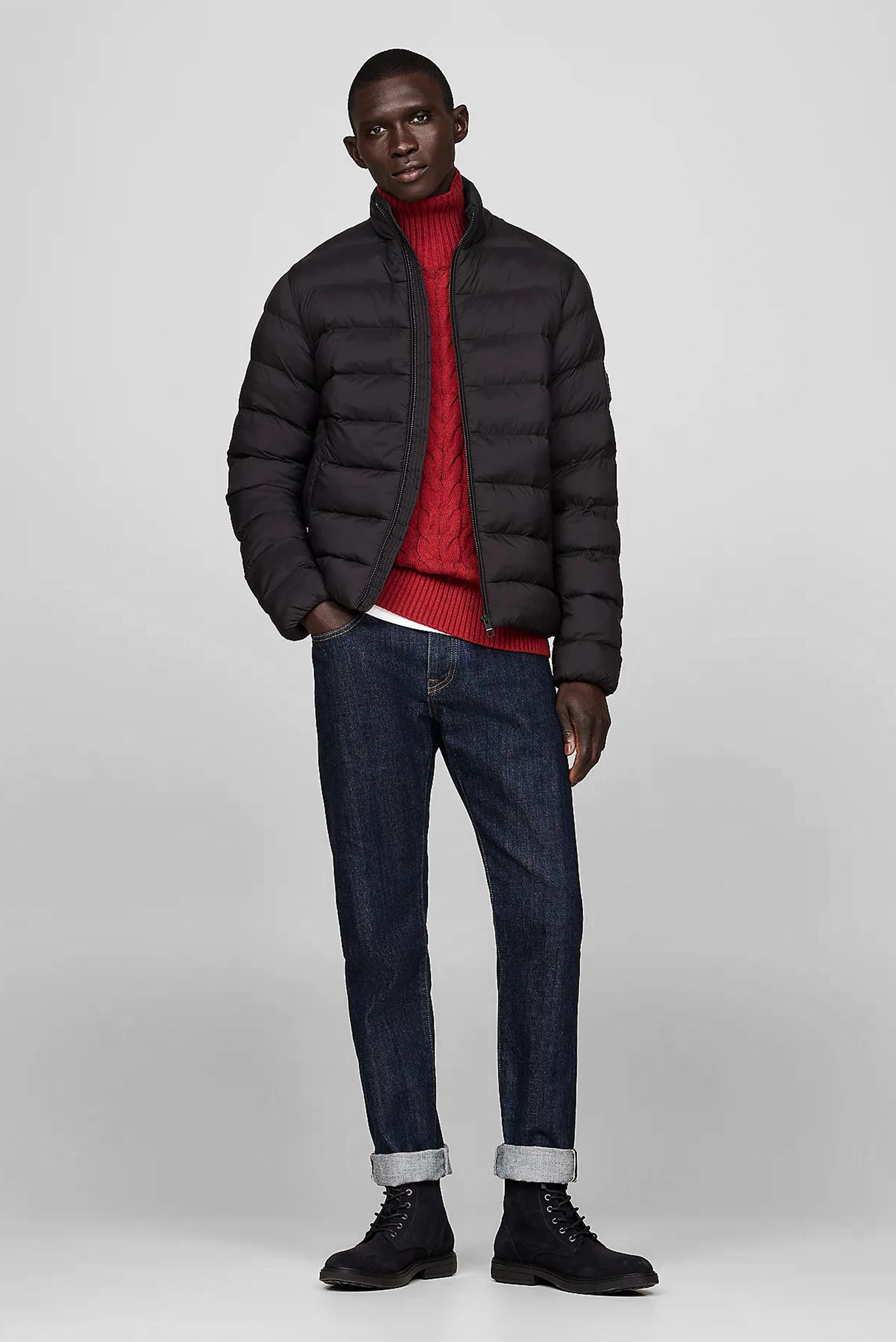 Мужская черная куртка MID WEIGHT STAND COLLAR JACKET 2